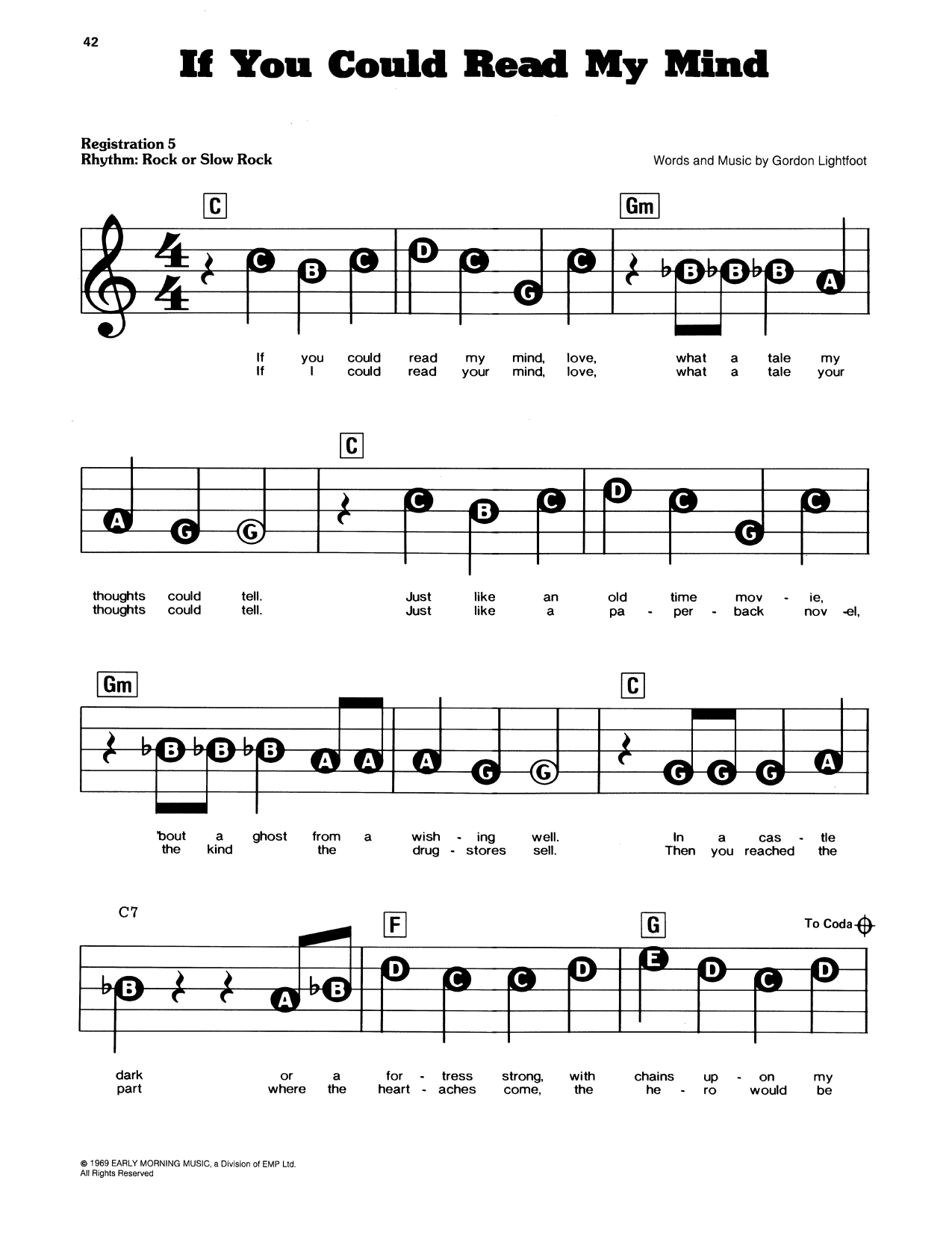 If You Could Read My Mind: E-Z Play Today
