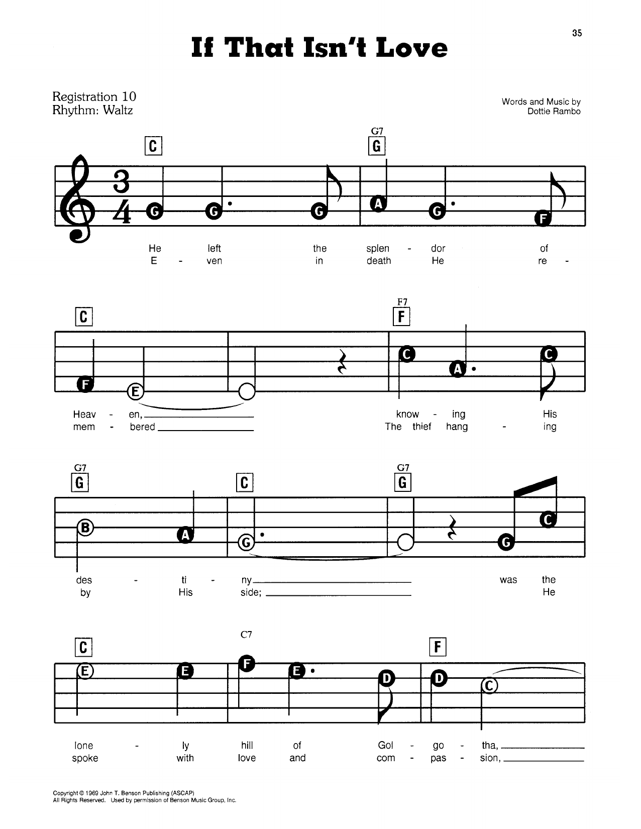 If That Isn't Love: E-Z Play Today