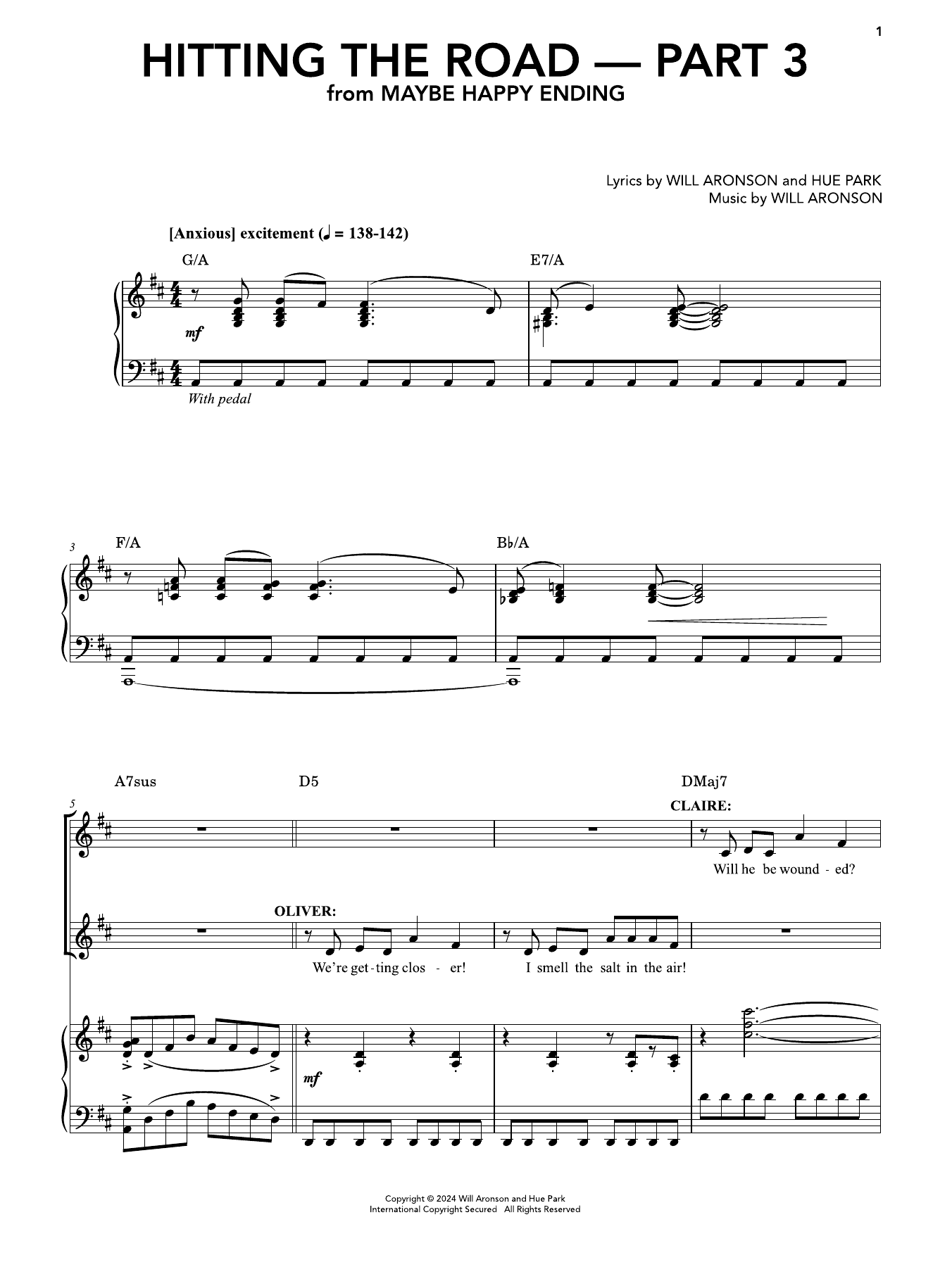 Hitting The Road - Part 3 (from Maybe Happy Ending): Piano Vocal