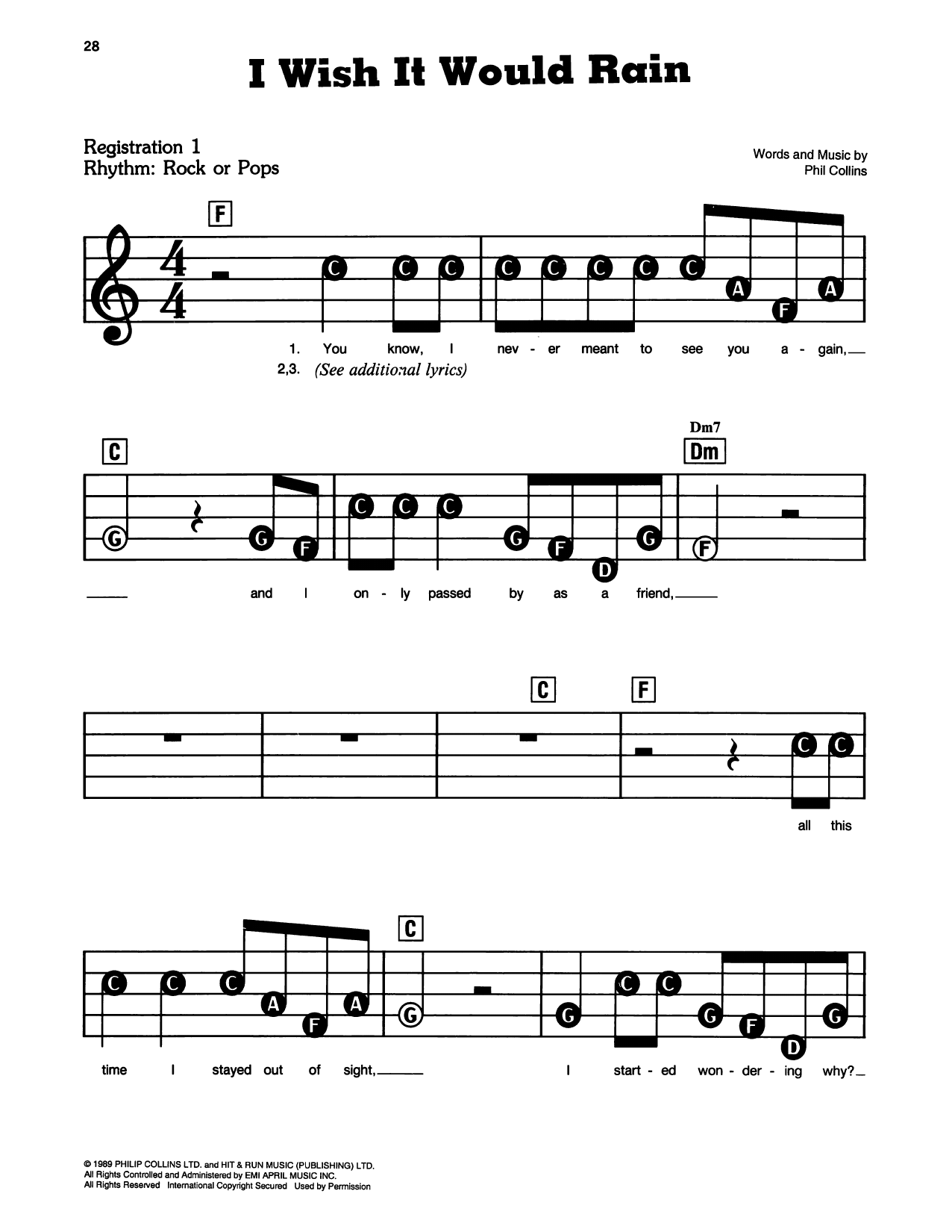 I Wish It Would Rain: E-Z Play Today