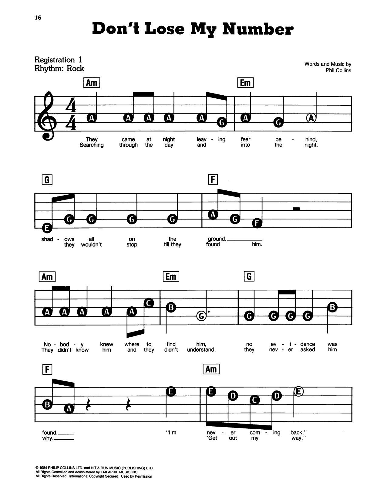 Don't Lose My Number: E-Z Play Today