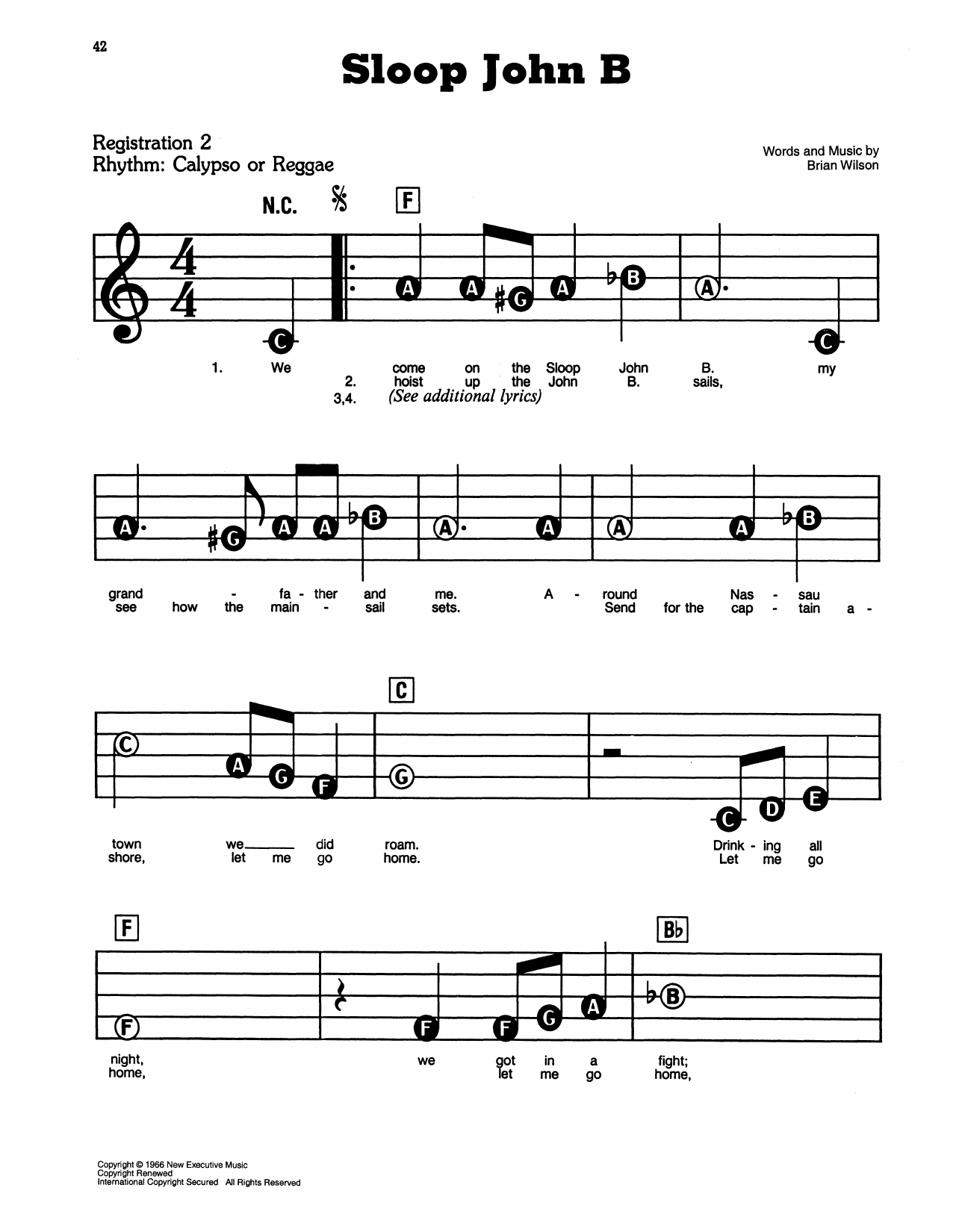 Sloop John B: E-Z Play Today