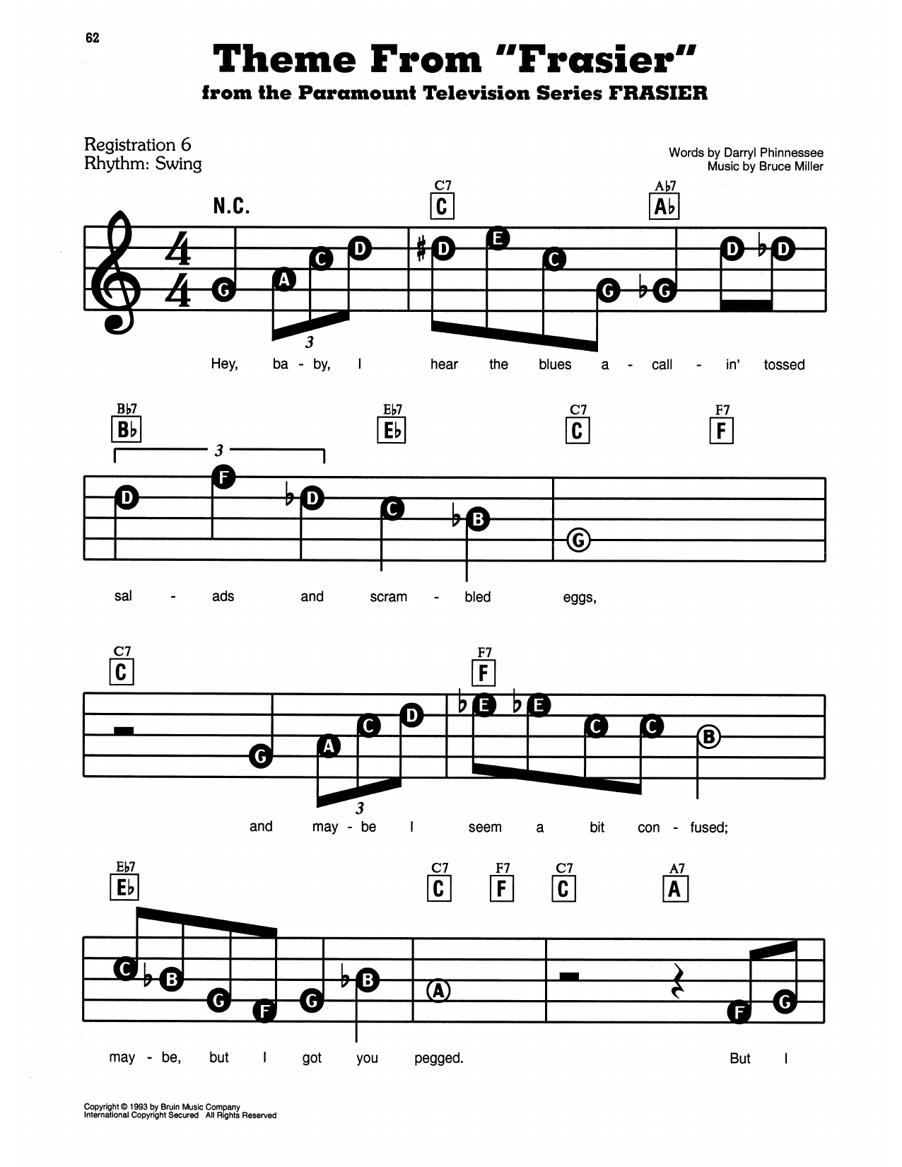 Frasier - End Title (Theme from Frasier): E-Z Play Today