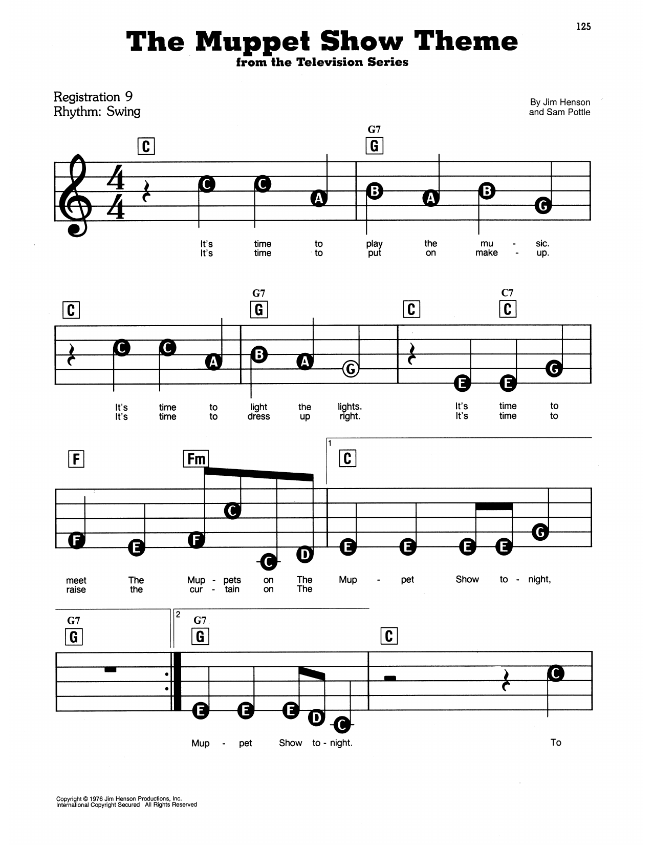 The Muppet Show Theme: E-Z Play Today