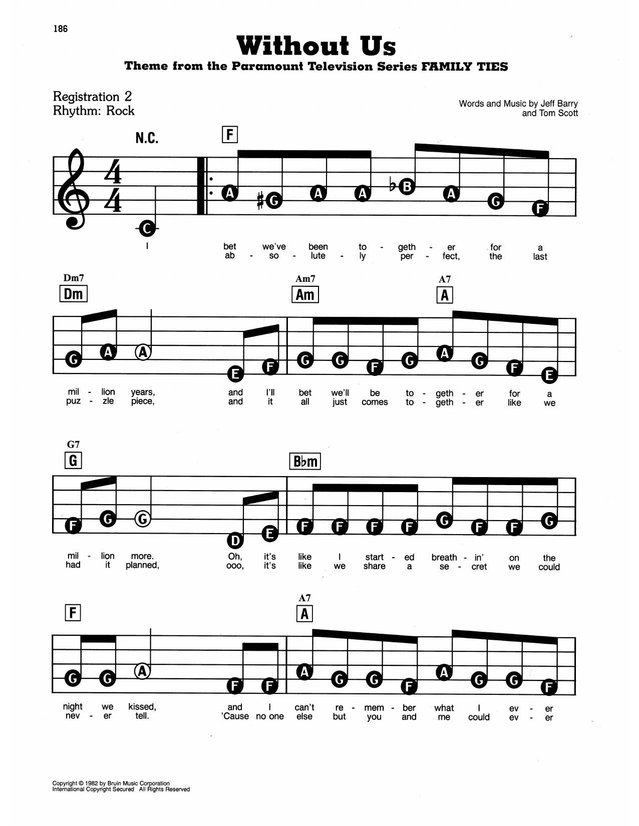 Without Us (Theme from Family Ties): E-Z Play Today