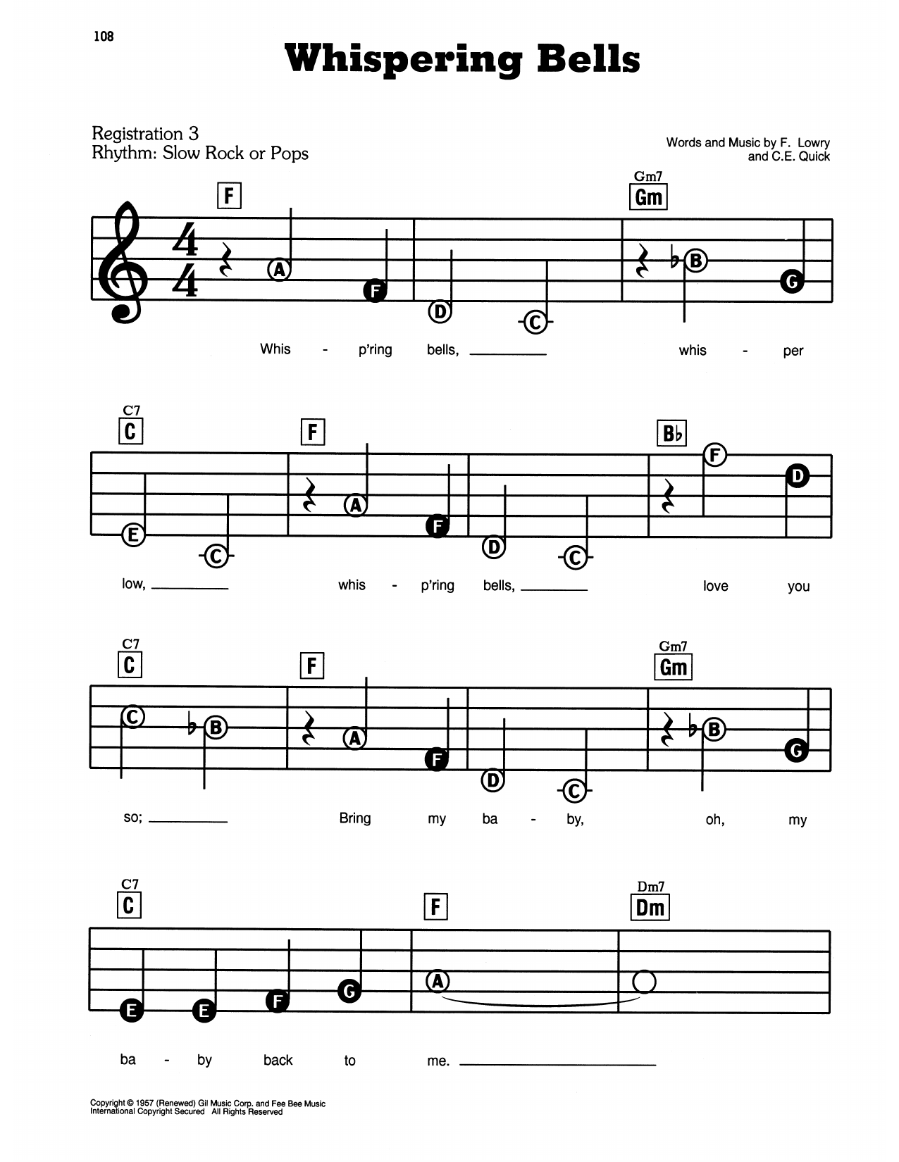 Whispering Bells: E-Z Play Today