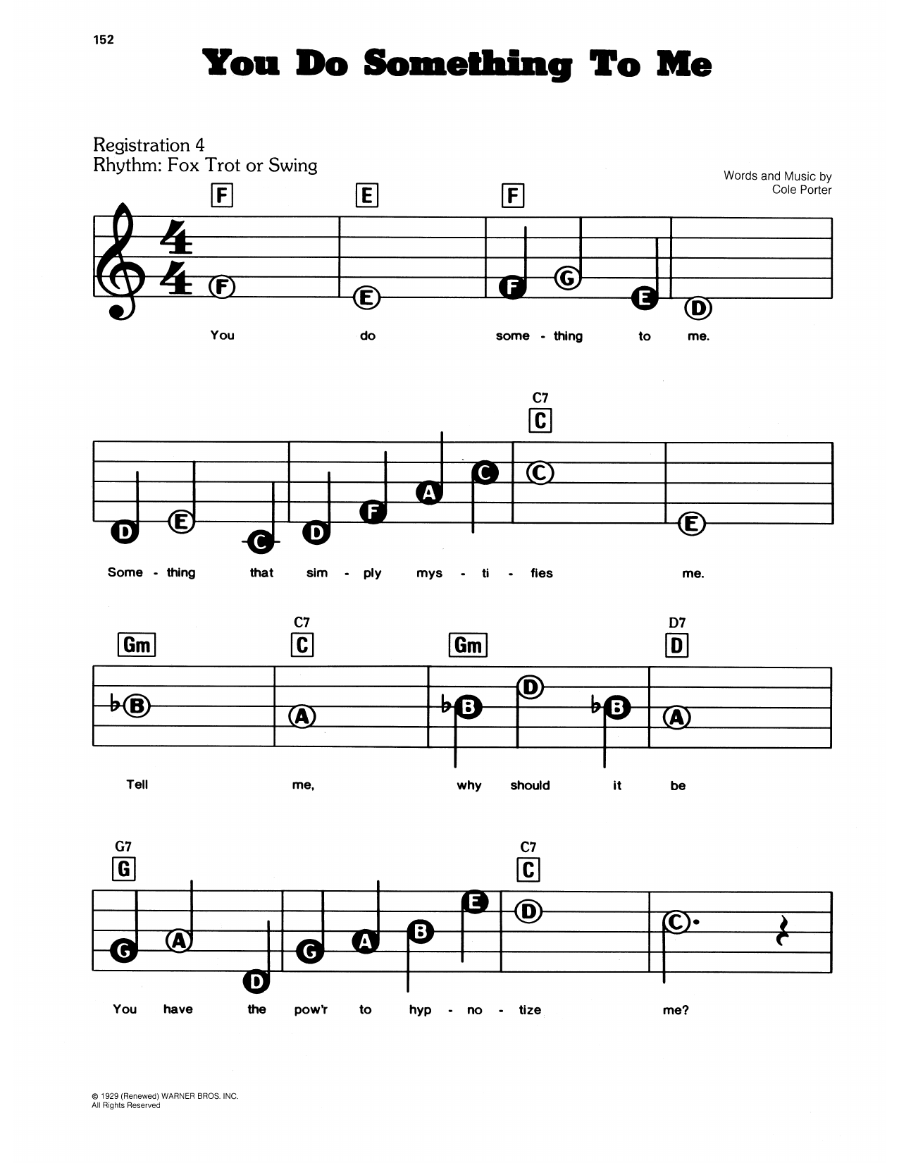 You Do Something To Me (from Fifty Million Frenchmen): E-Z Play Today
