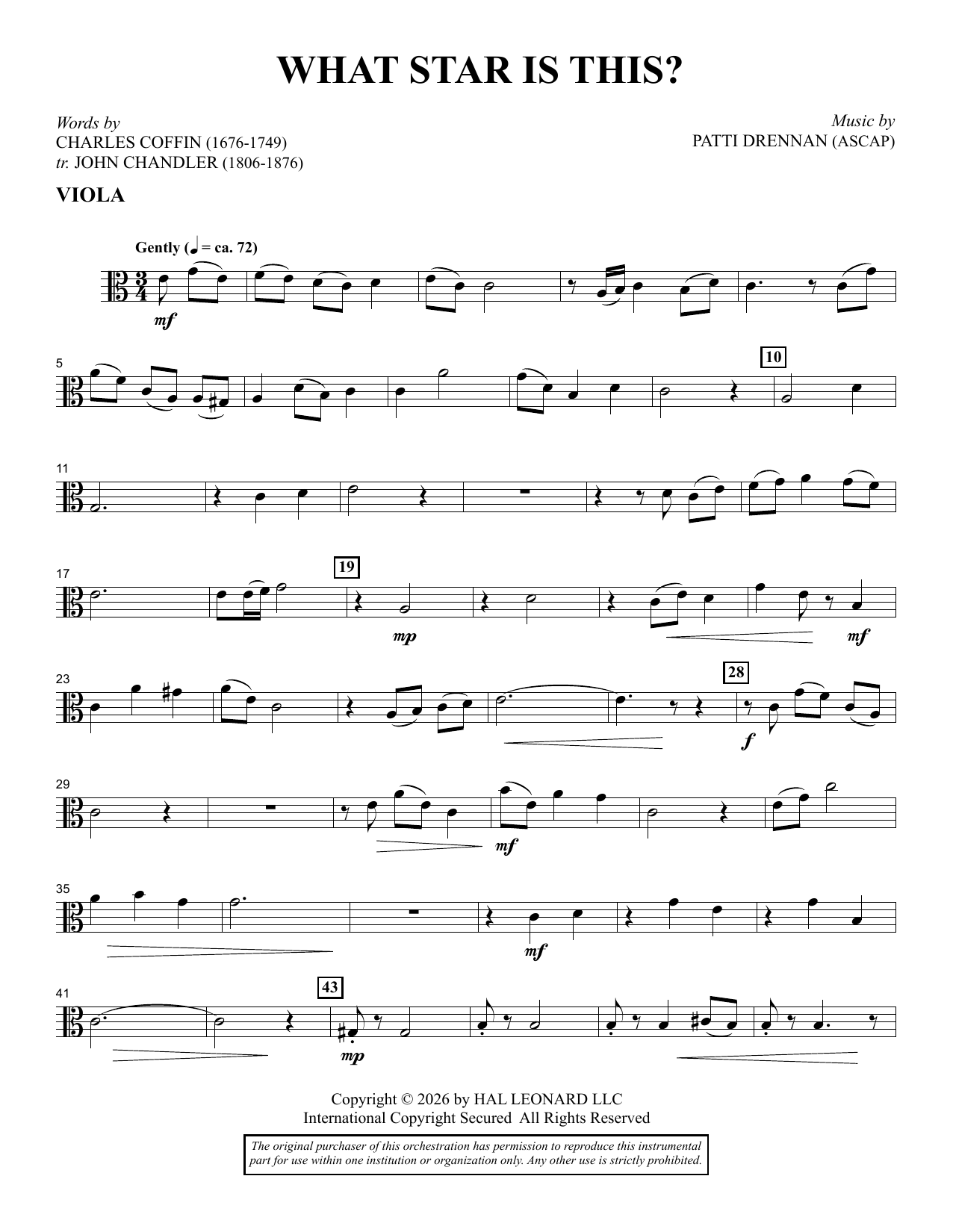 What Star Is This? - Viola por Patti Drennan Partituras para Pak ...