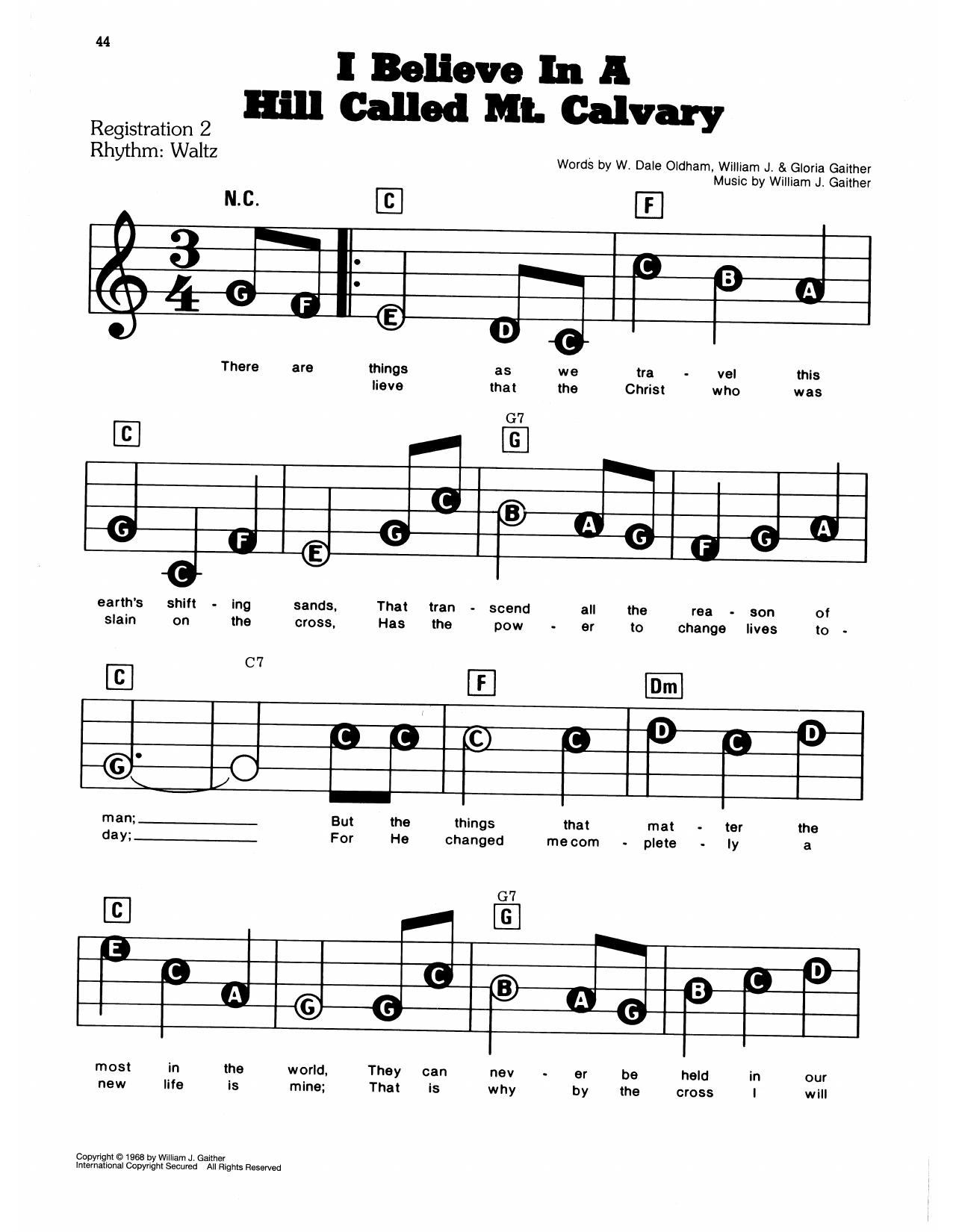 I Believe In A Hill Called Mount Calvary: E-Z Play Today