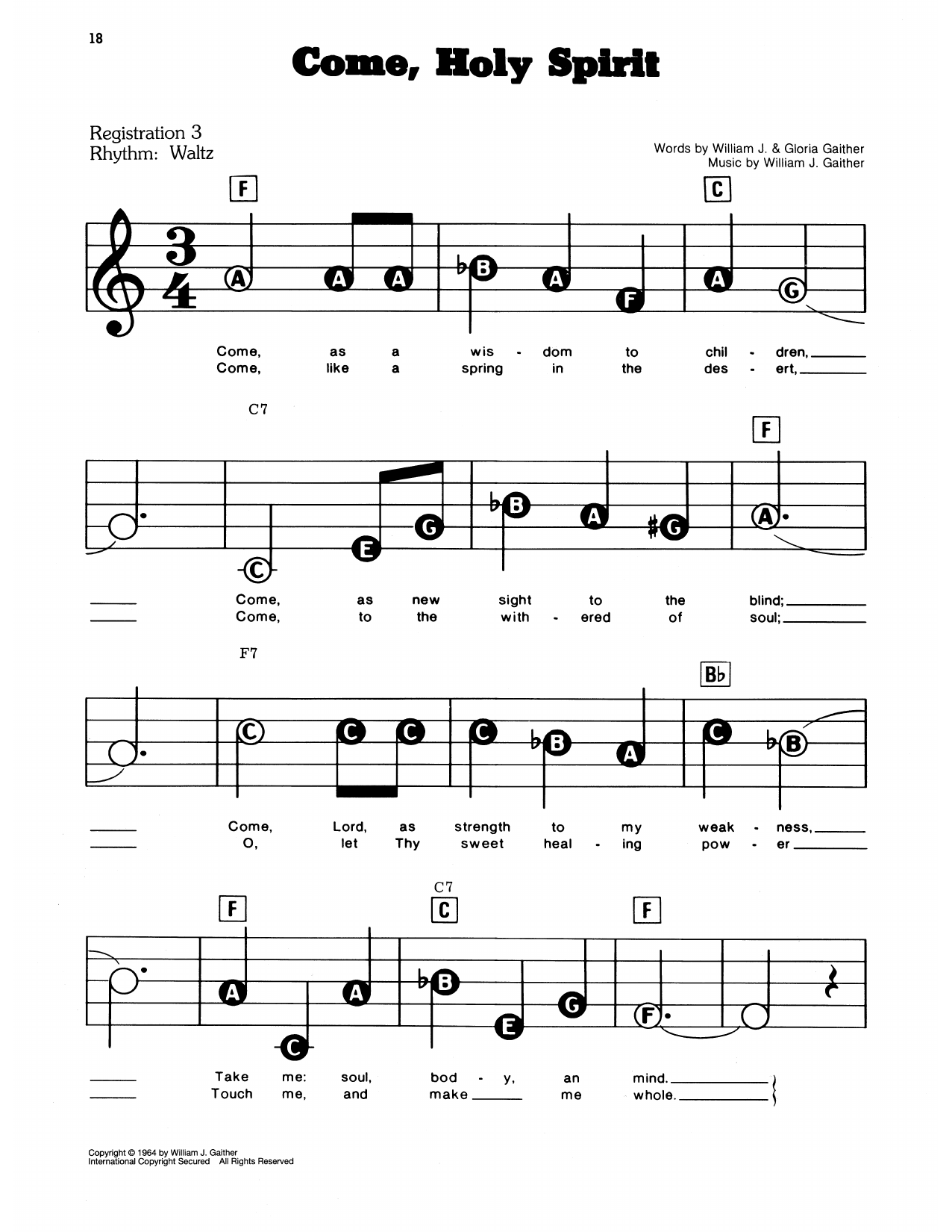 Come, Holy Spirit: E-Z Play Today