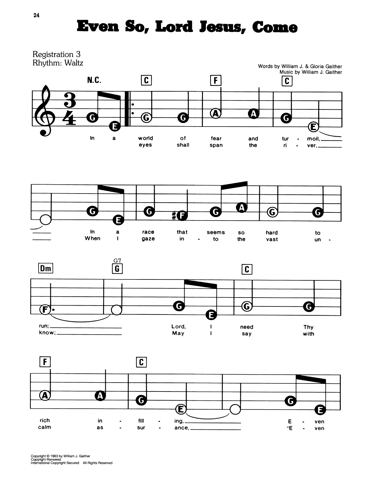 Even So, Lord Jesus, Come: E-Z Play Today