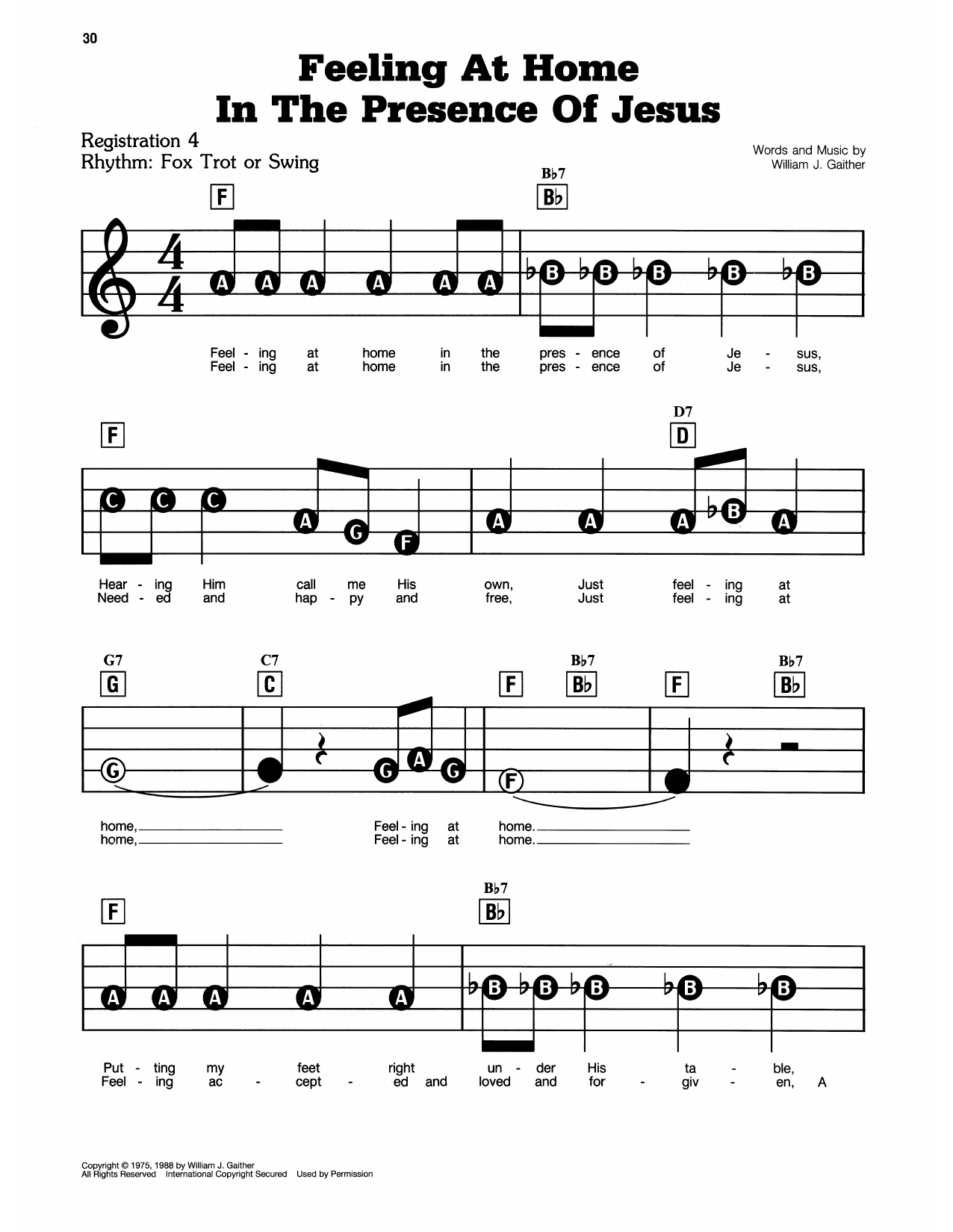 Feeling At Home In The Presence Of Jesus: E-Z Play Today