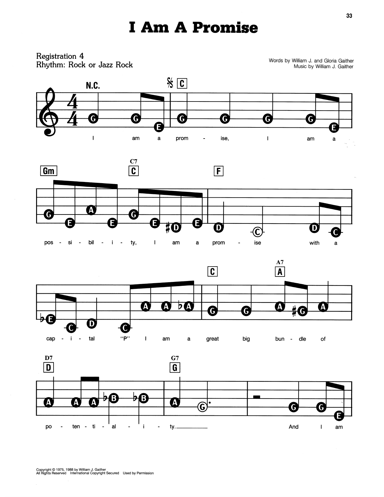 I Am A Promise: E-Z Play Today