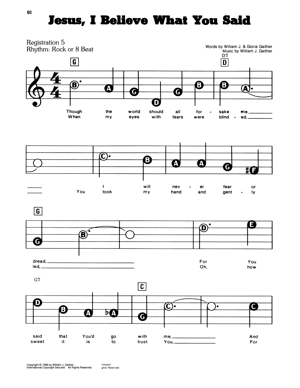 Jesus, I Believe What You Said: E-Z Play Today