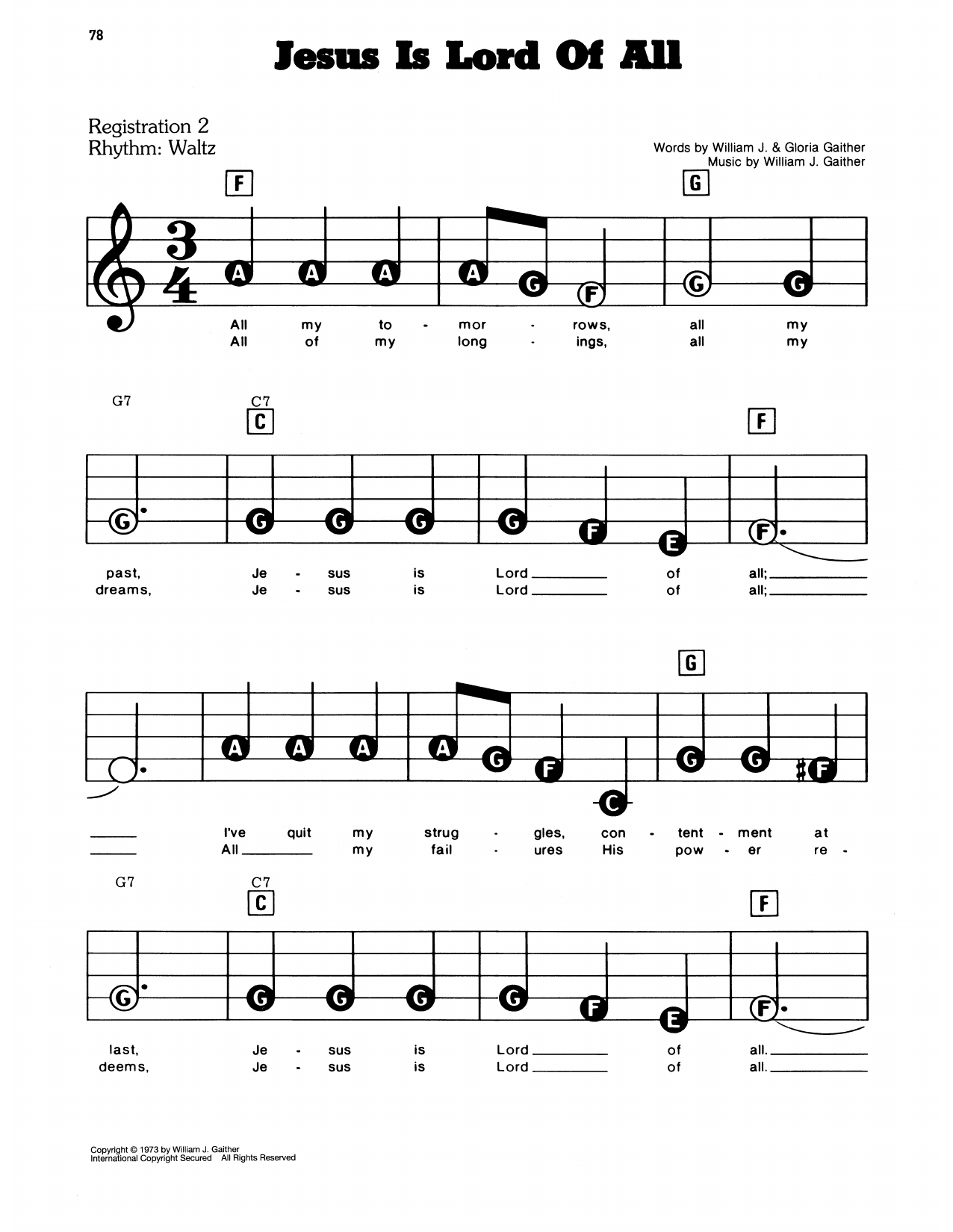 Jesus Is Lord Of All: E-Z Play Today