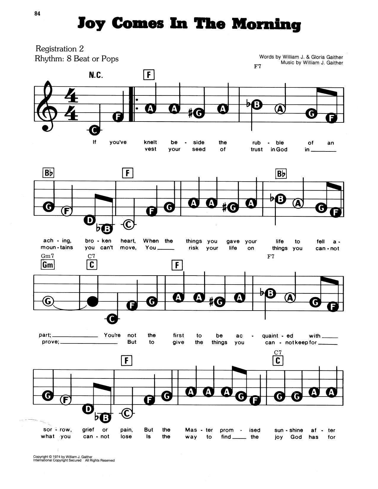 Joy Comes In The Morning: E-Z Play Today