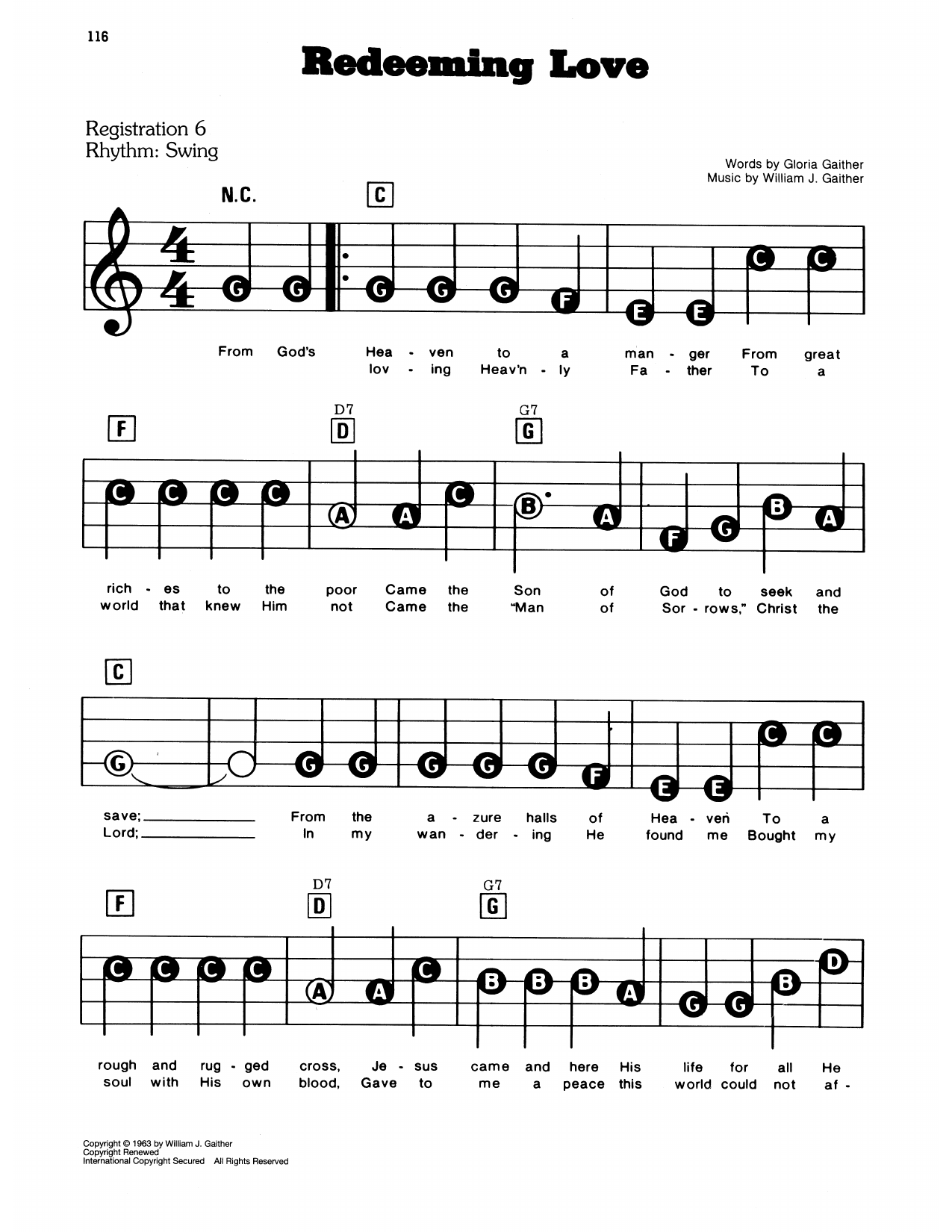 Redeeming Love: E-Z Play Today