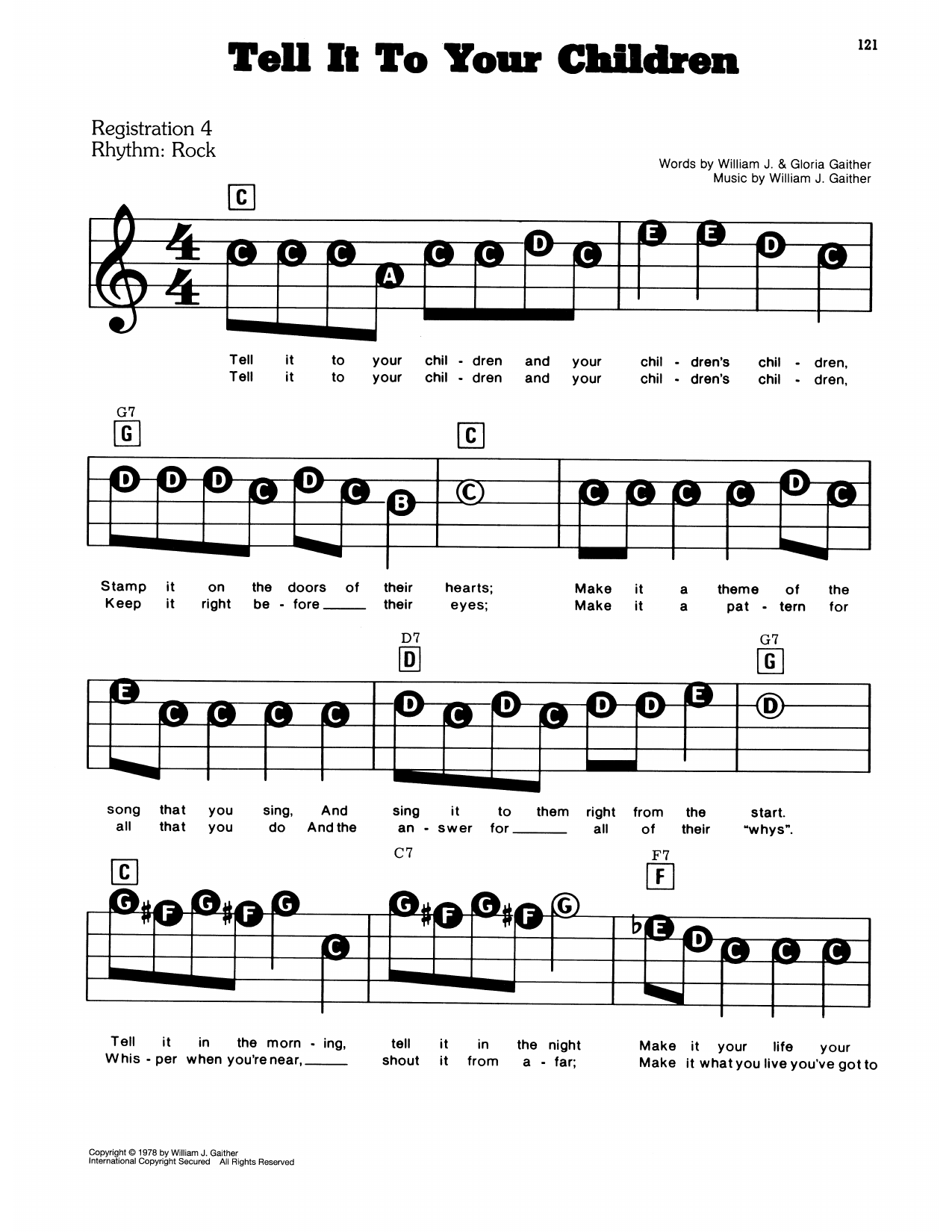 Tell It To Your Children: E-Z Play Today