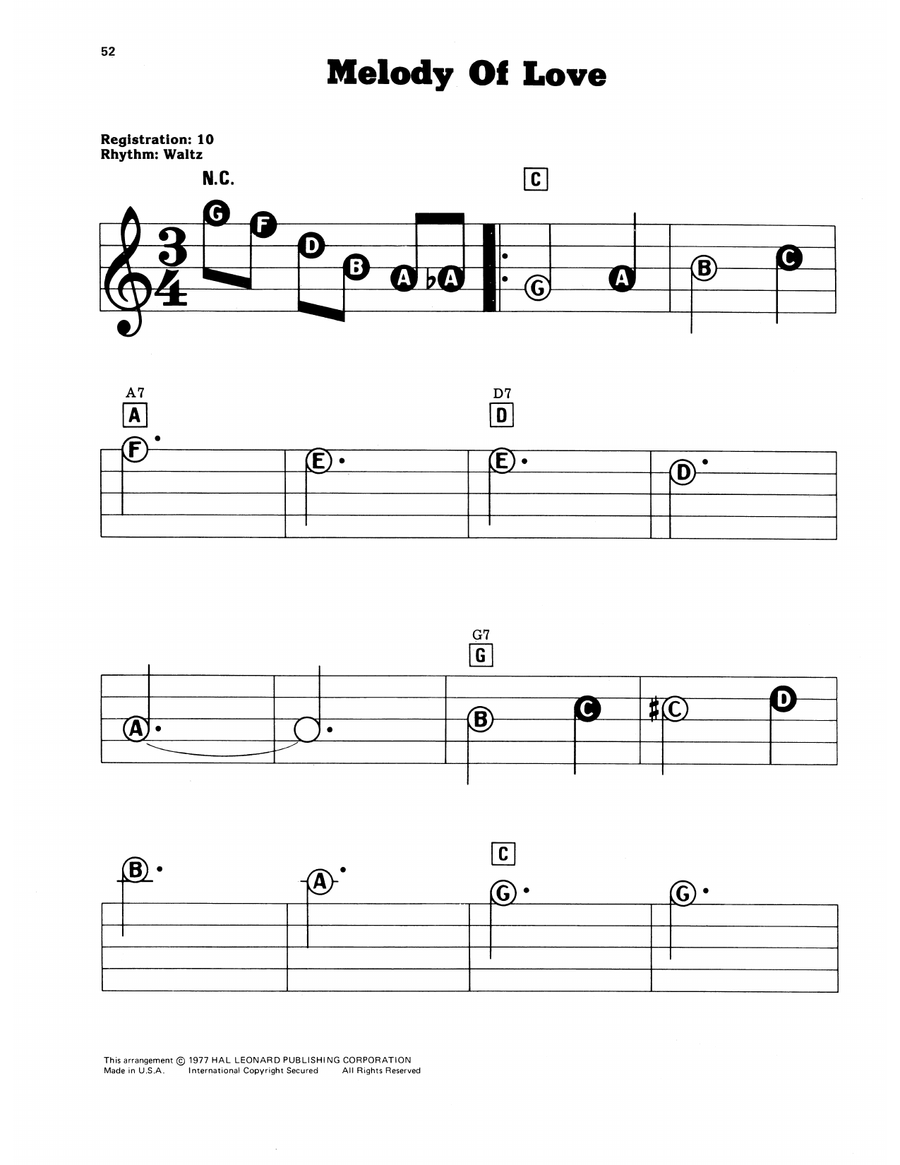 Melody Of Love: E-Z Play Today