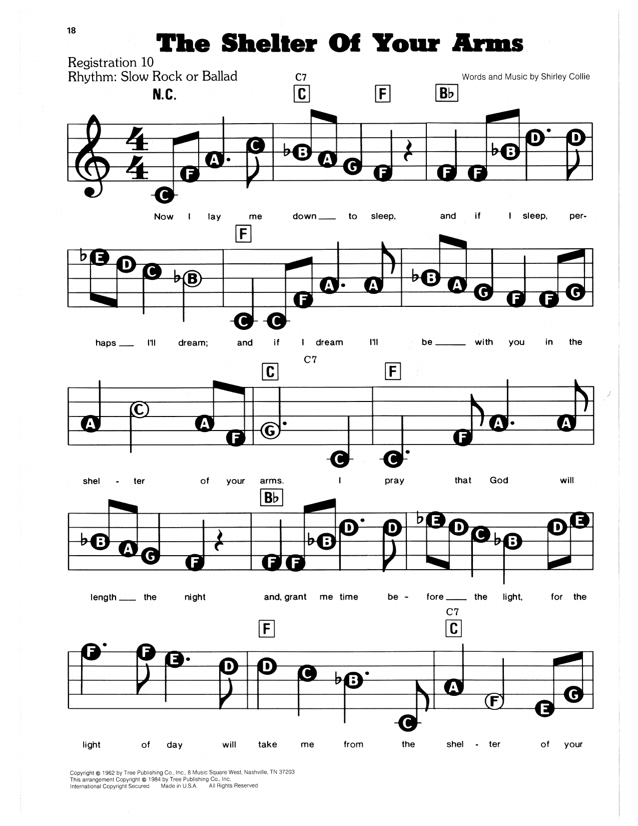 The Shelter Of Your Arms: E-Z Play Today