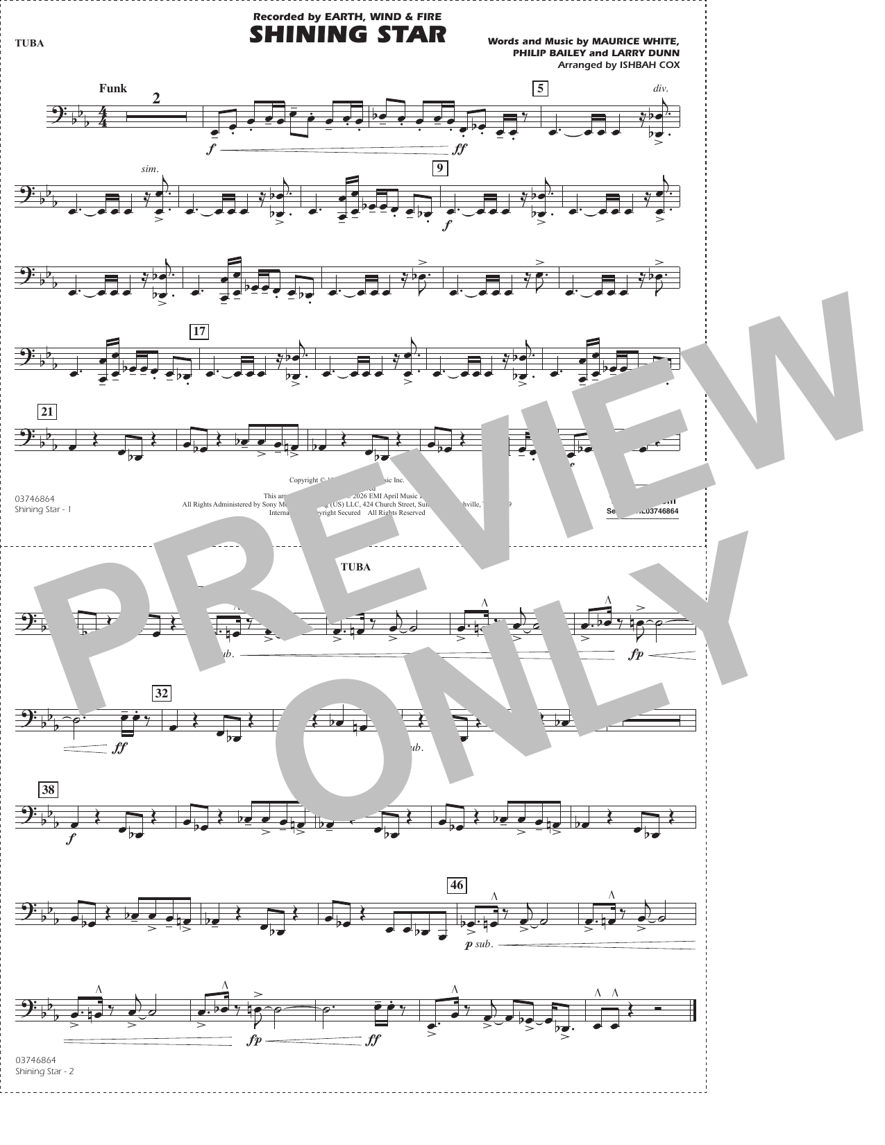 Shining Star (arr. Ishbah Cox) - Tuba