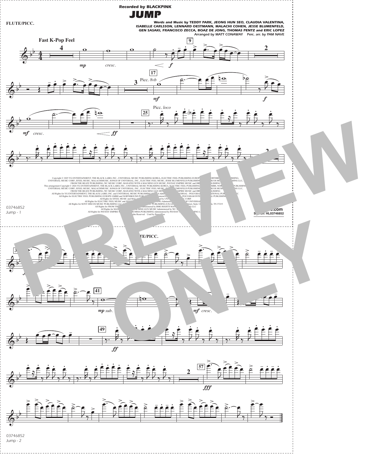 Jump (arr. Matt Conaway) - Flute/Piccolo