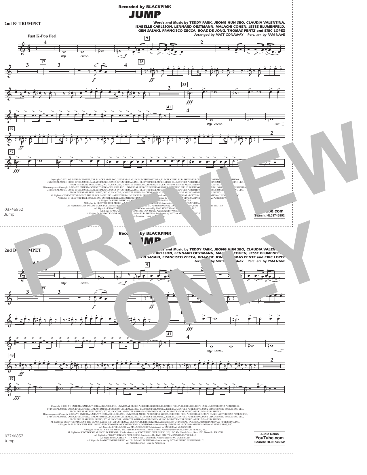 Jump (arr. Matt Conaway) - 2nd Bb Trumpet