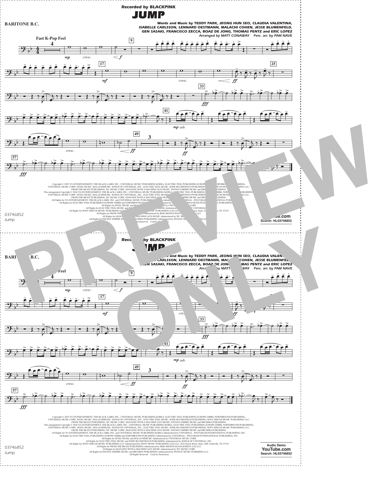 Jump (arr. Matt Conaway) - Baritone B.C.