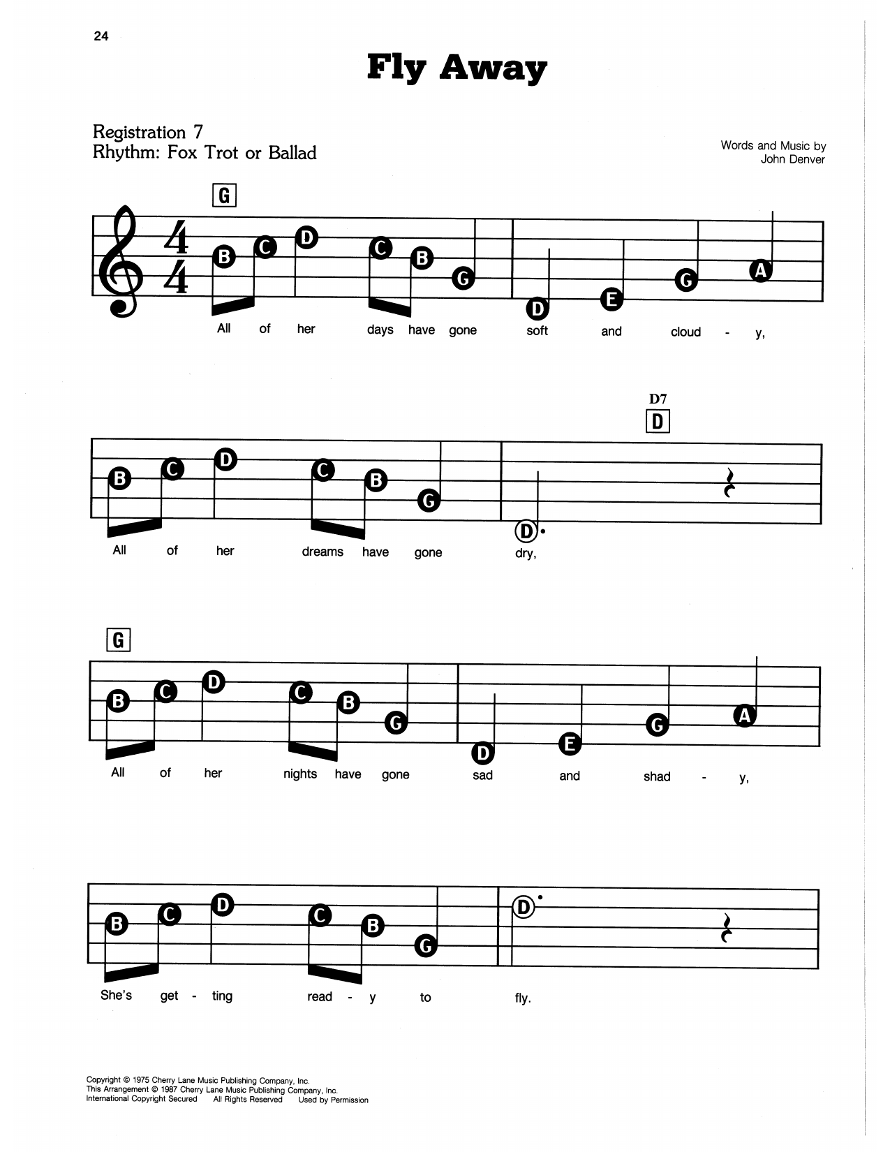 Fly Away: E-Z Play Today
