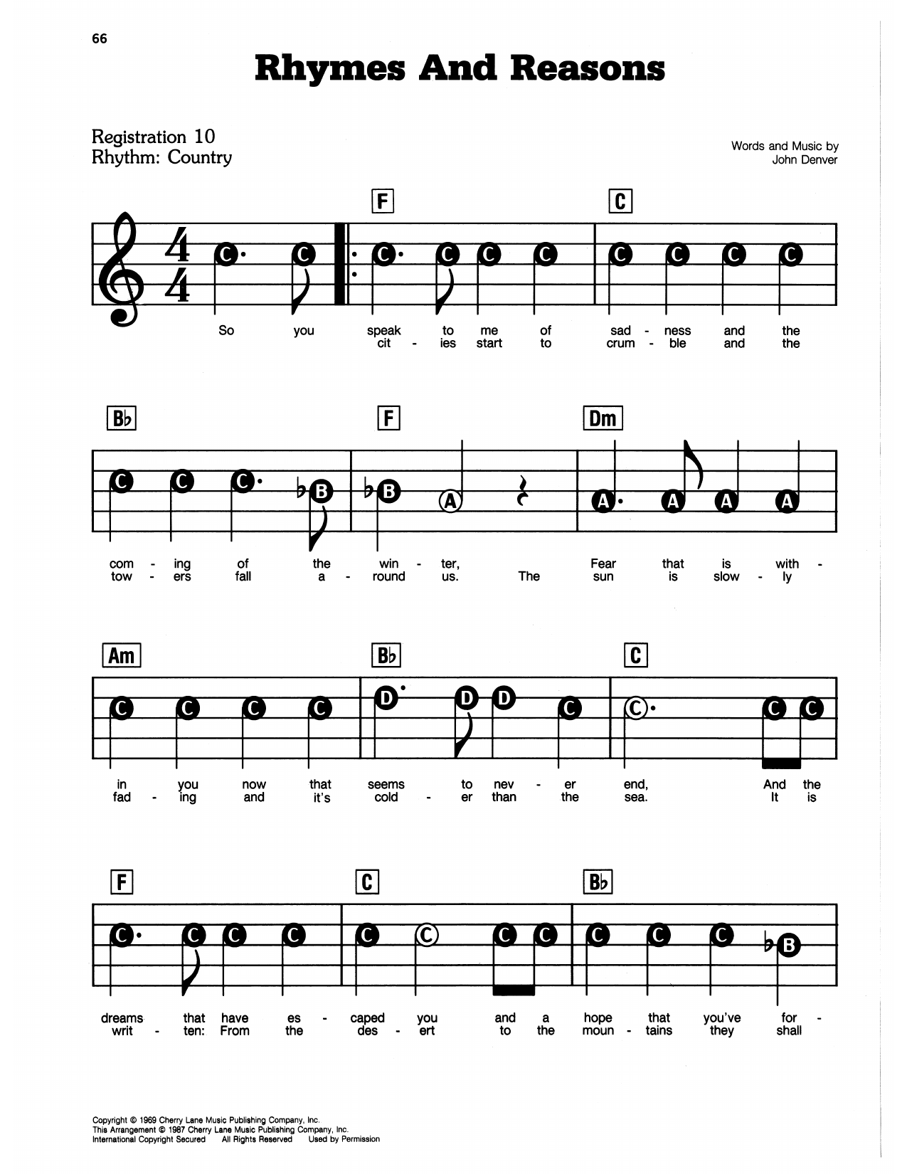 Rhymes And Reasons: E-Z Play Today