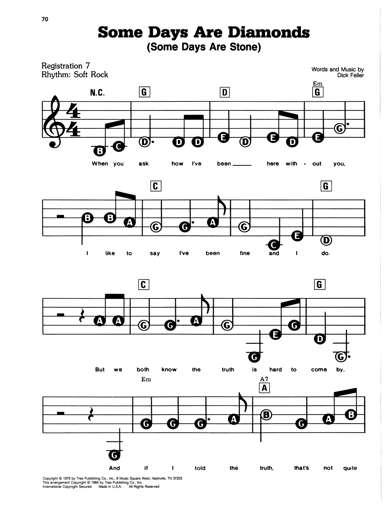 Some Days Are Diamonds (Some Days Are Stone): E-Z Play Today