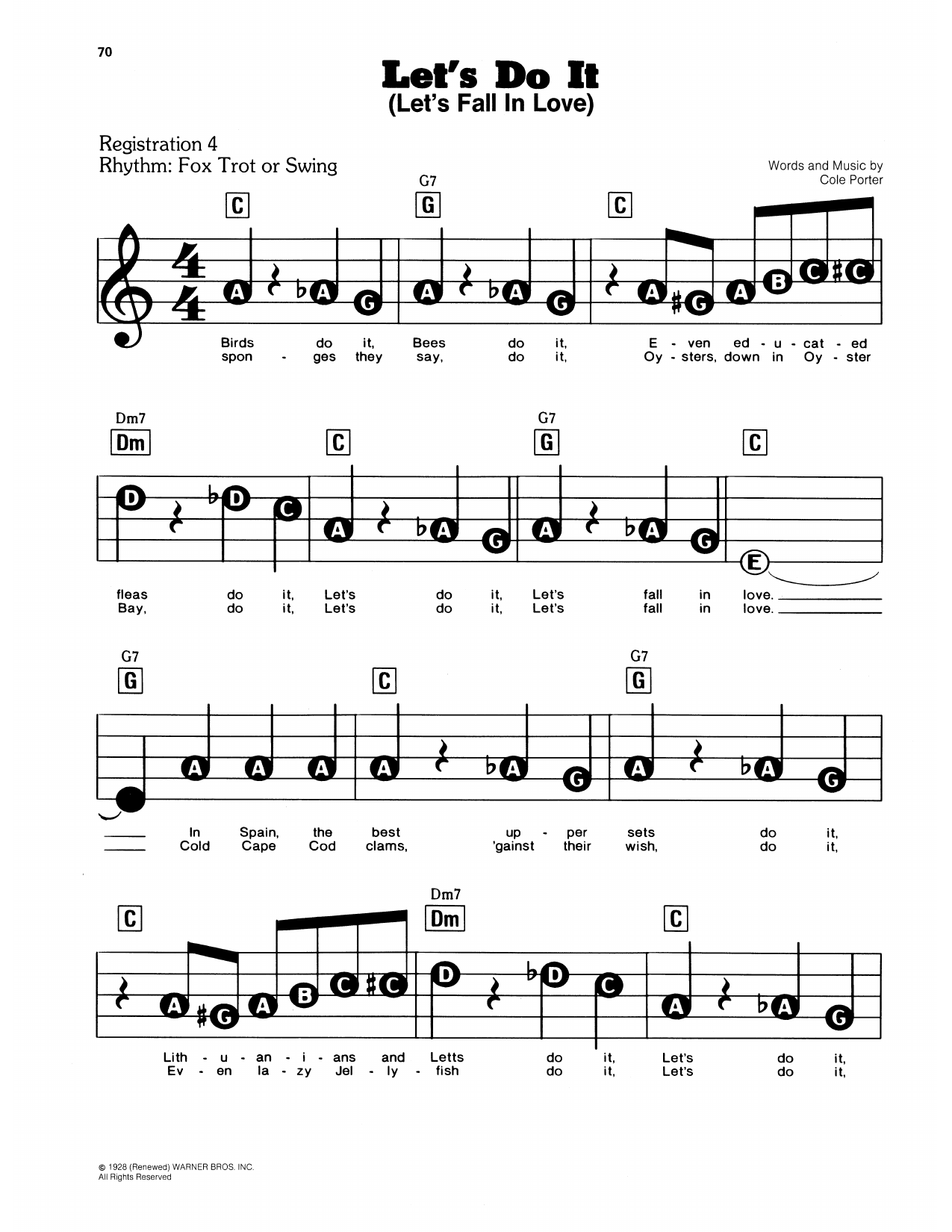 Let's Do It (Let's Fall In Love): E-Z Play Today