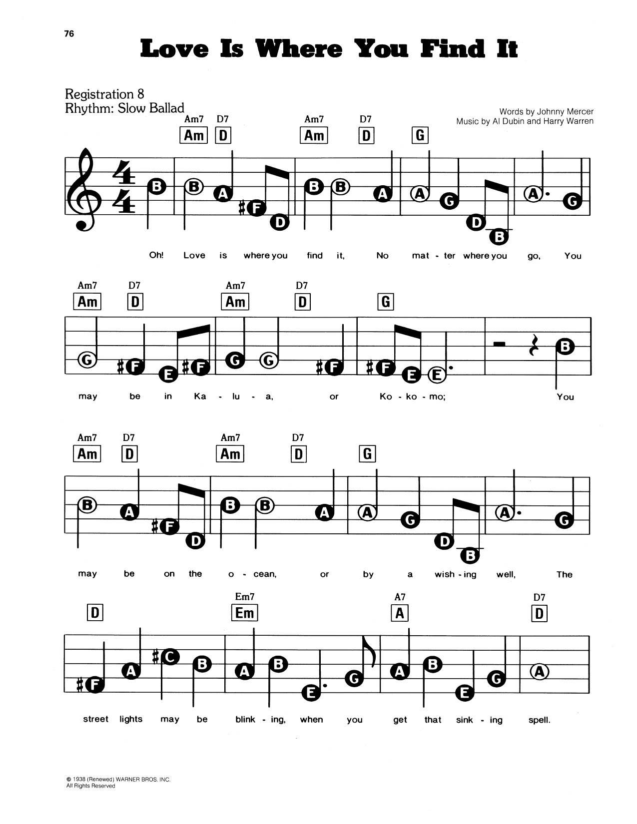 Love Is Where You Find It: E-Z Play Today