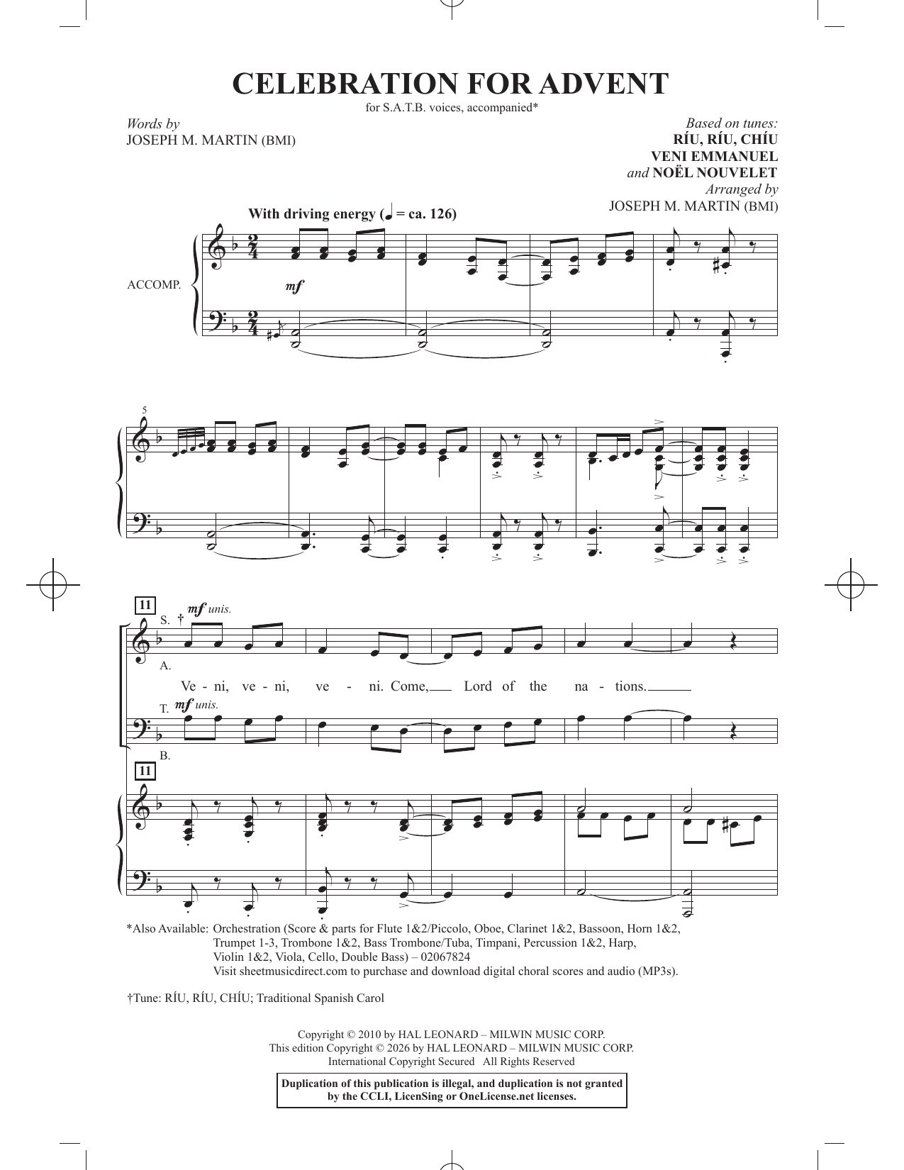 Celebration For Advent: SATB Choral Octavo