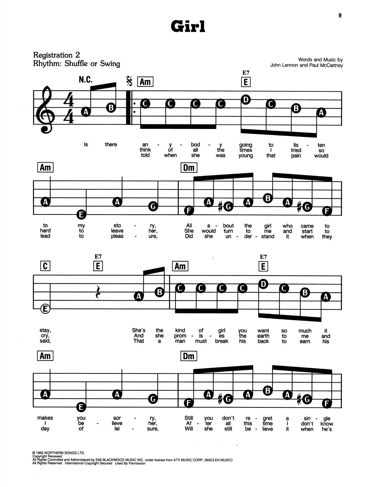 Girl: E-Z Play Today