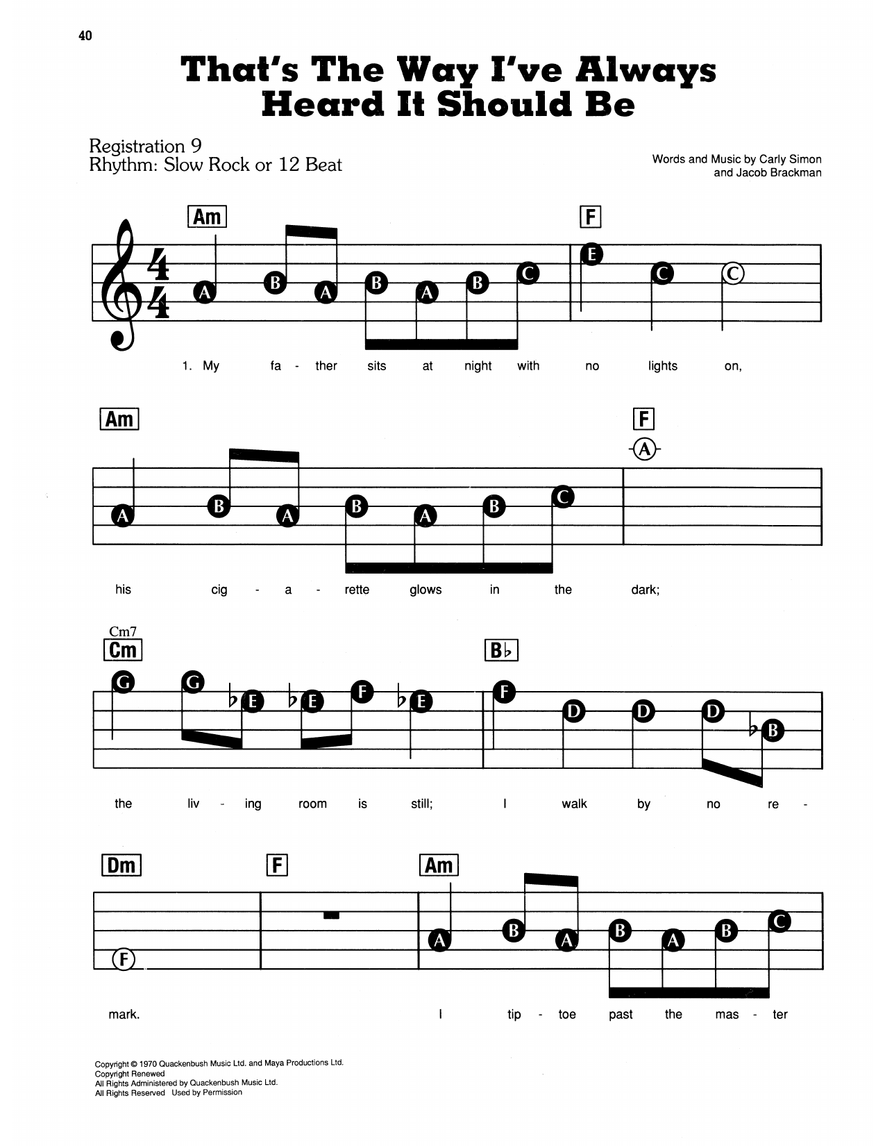 That's The Way I've Always Heard It Should Be: E-Z Play Today