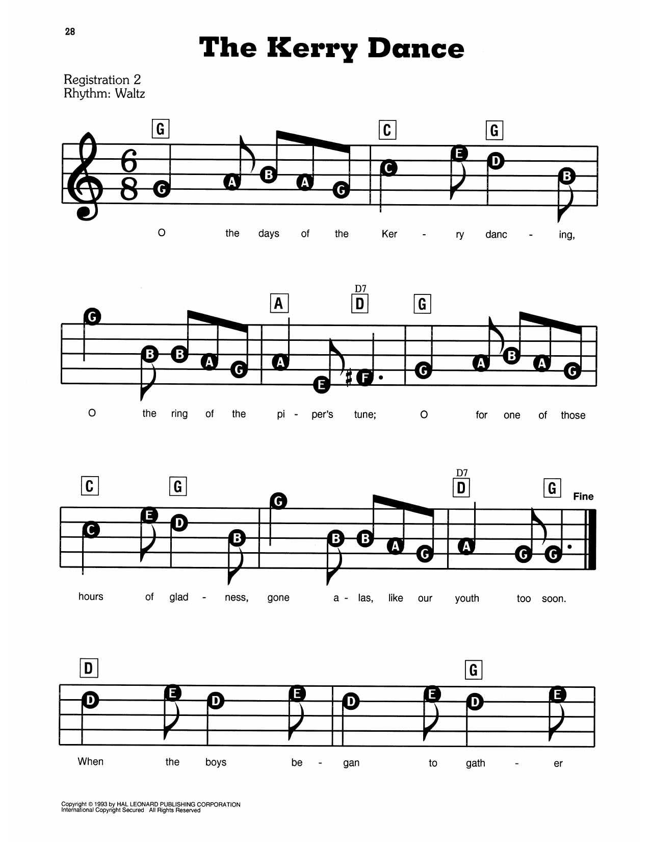 Kerry Dance: E-Z Play Today