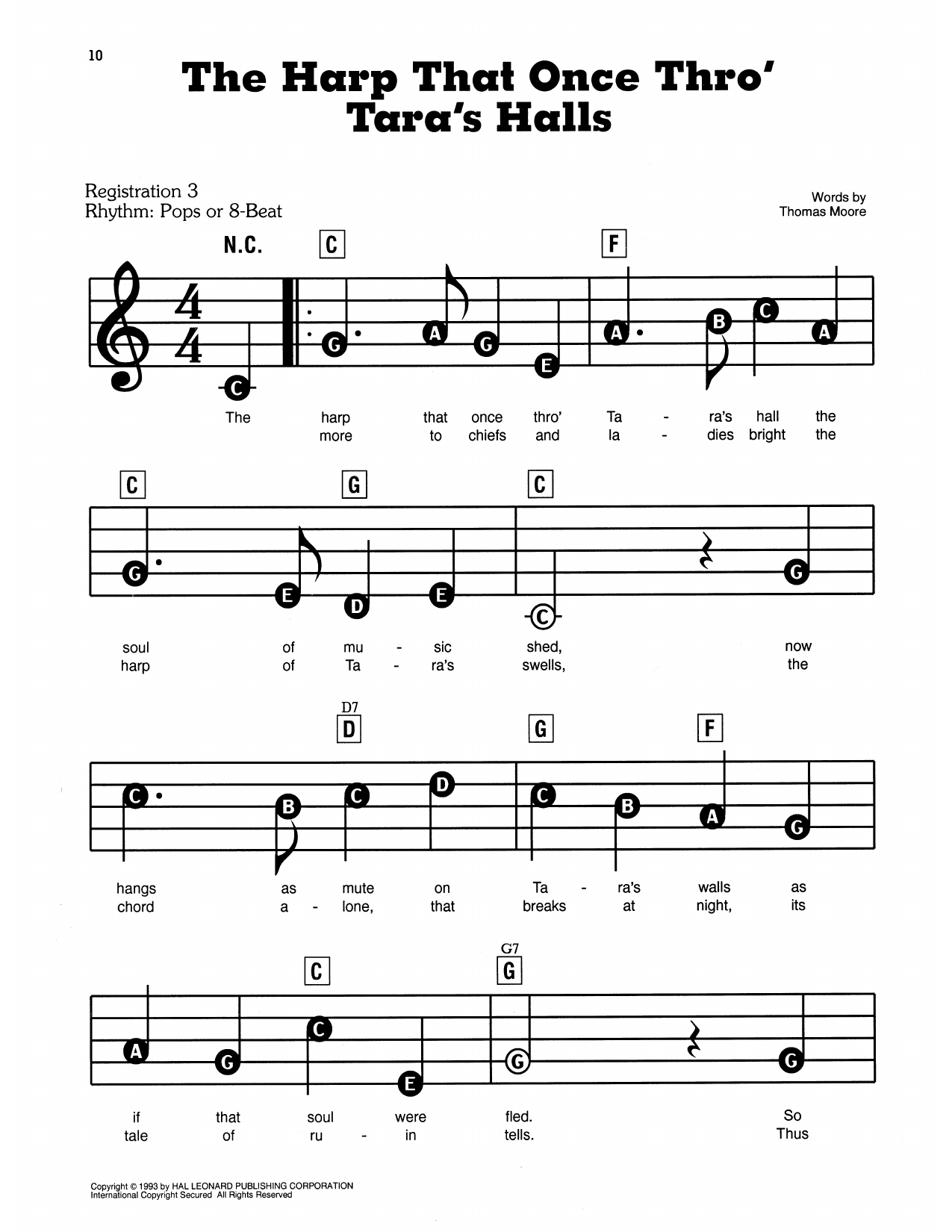 The Harp That Once: E-Z Play Today