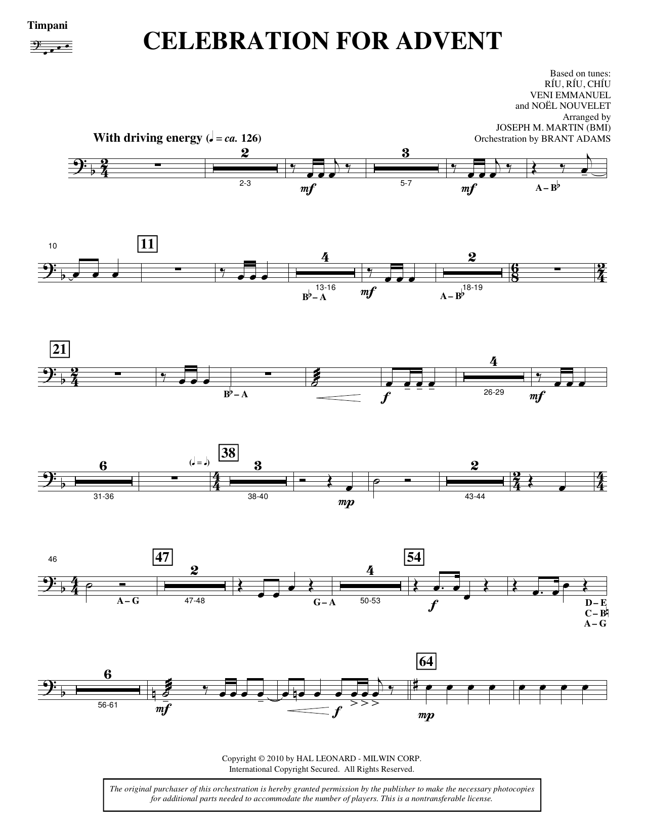 Celebration for Advent - Timpani: Choral Instrumental Pak