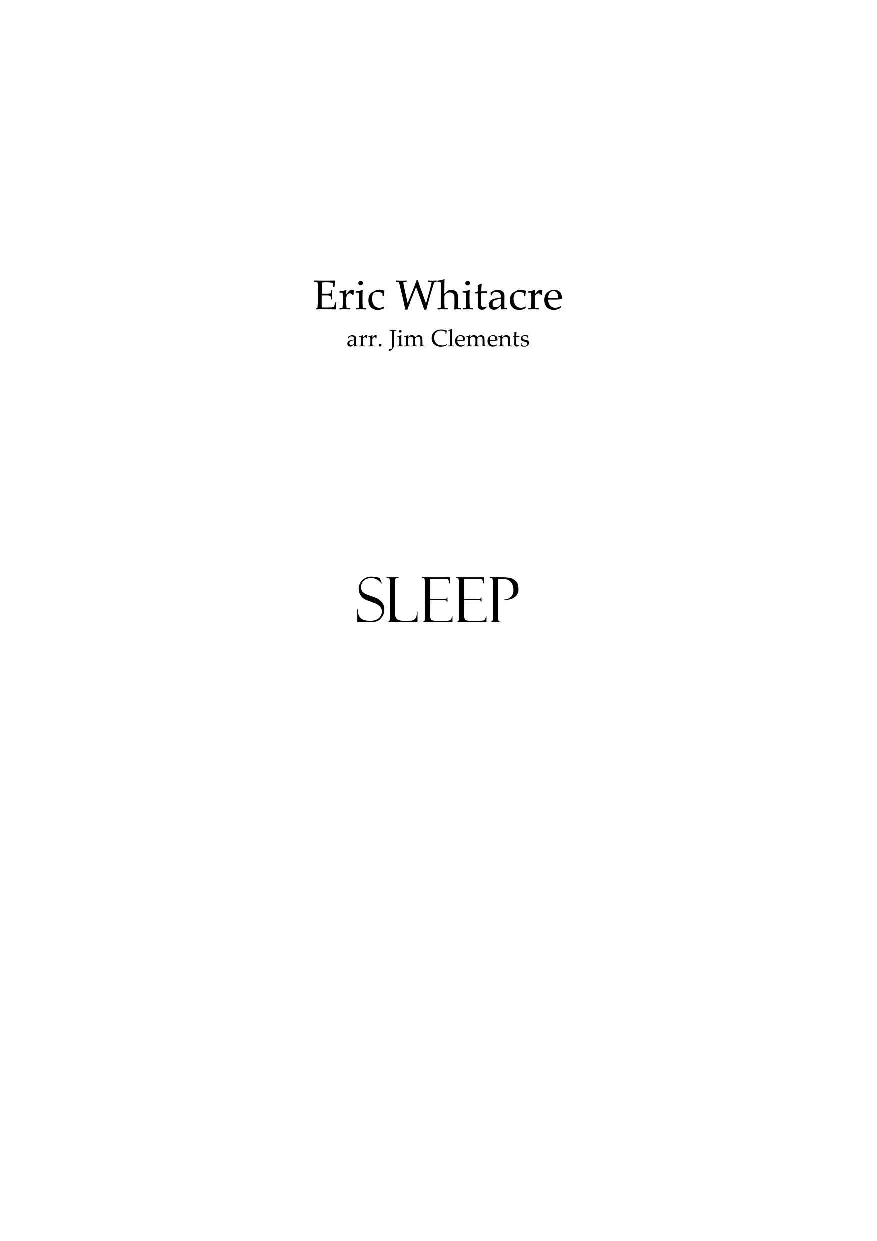 Sleep (arr. Jim Clements): Full Orchestra Conductor Score & Parts