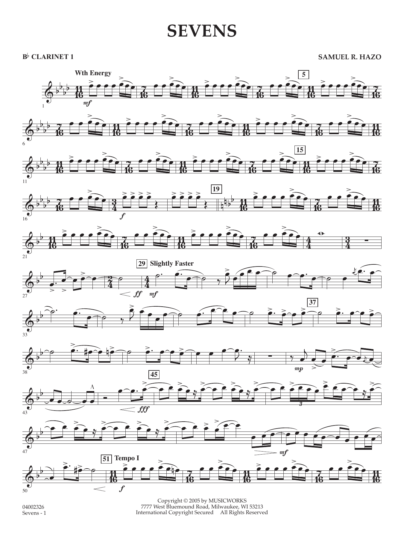 Sevens - Bb Clarinet 1