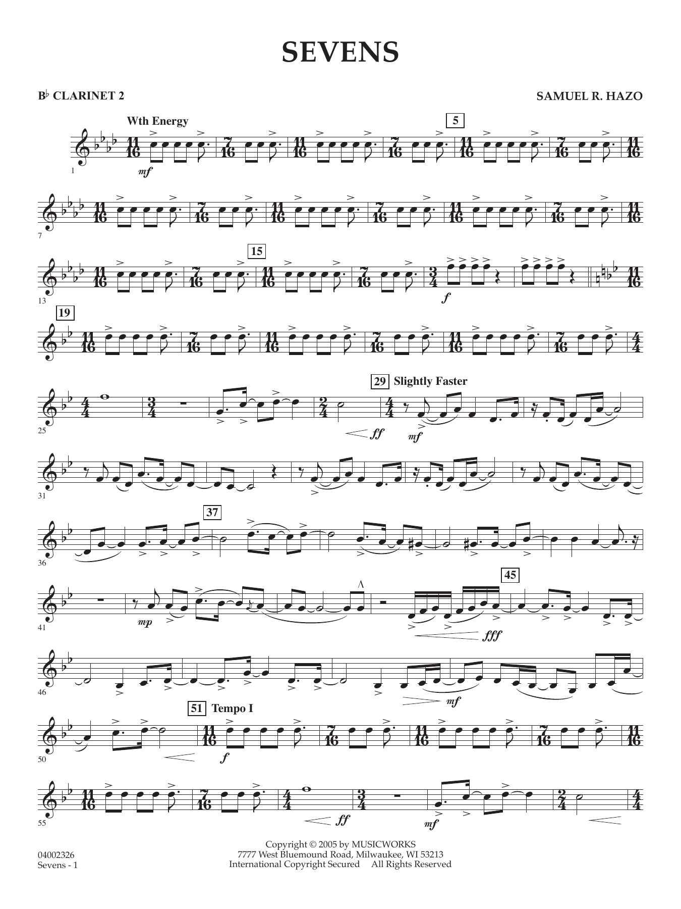 Sevens - Bb Clarinet 2
