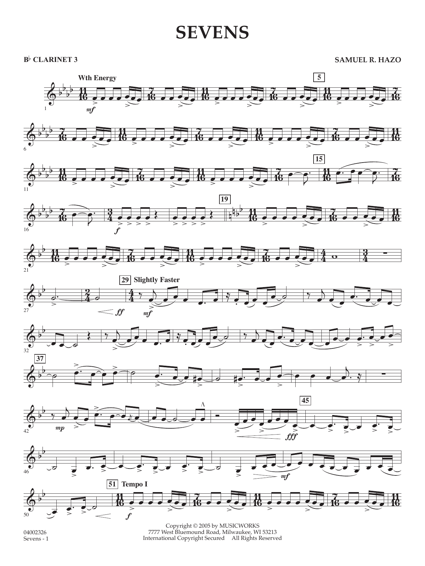 Sevens - Bb Clarinet 3