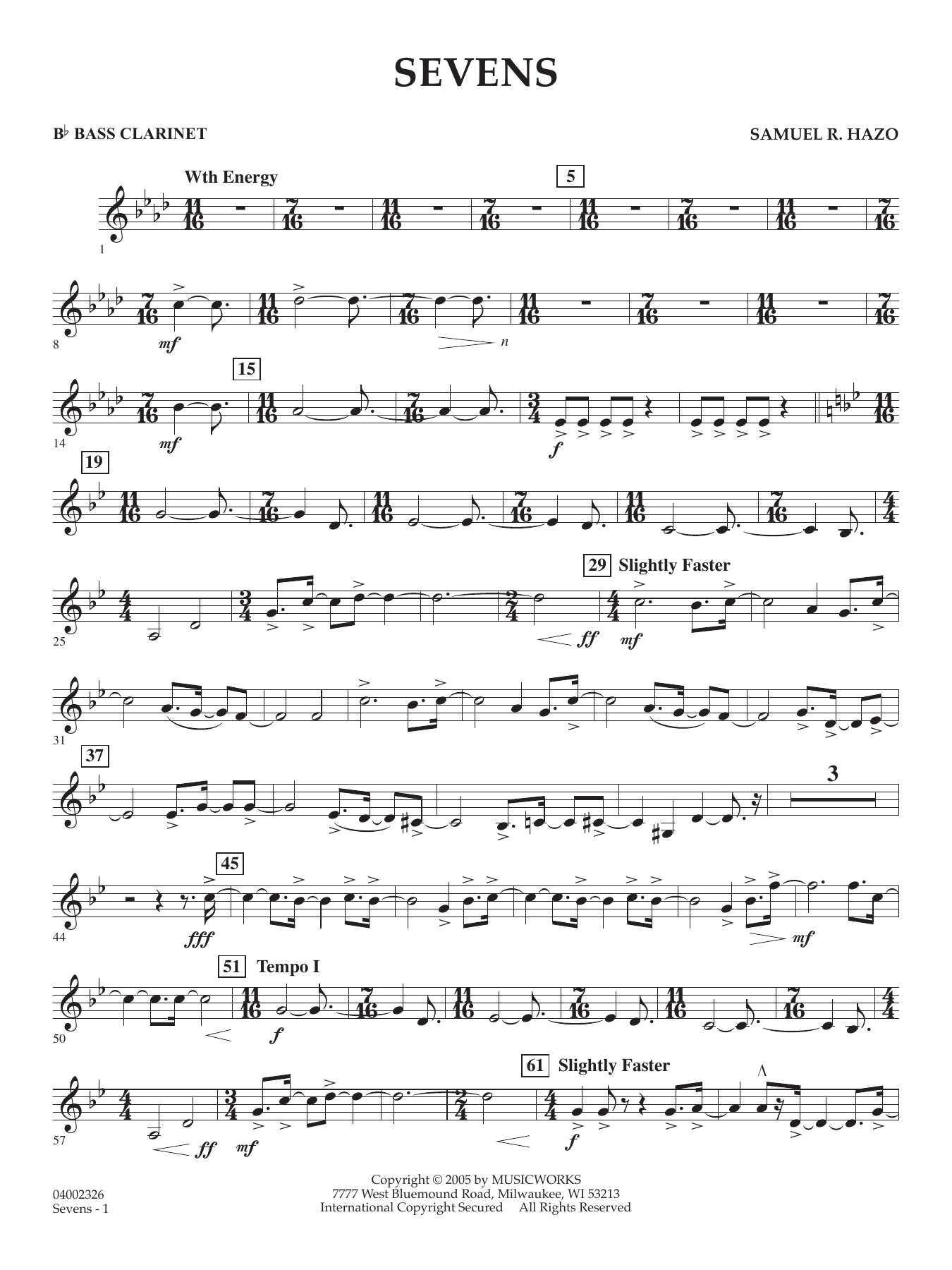 Sevens - Bb Bass Clarinet