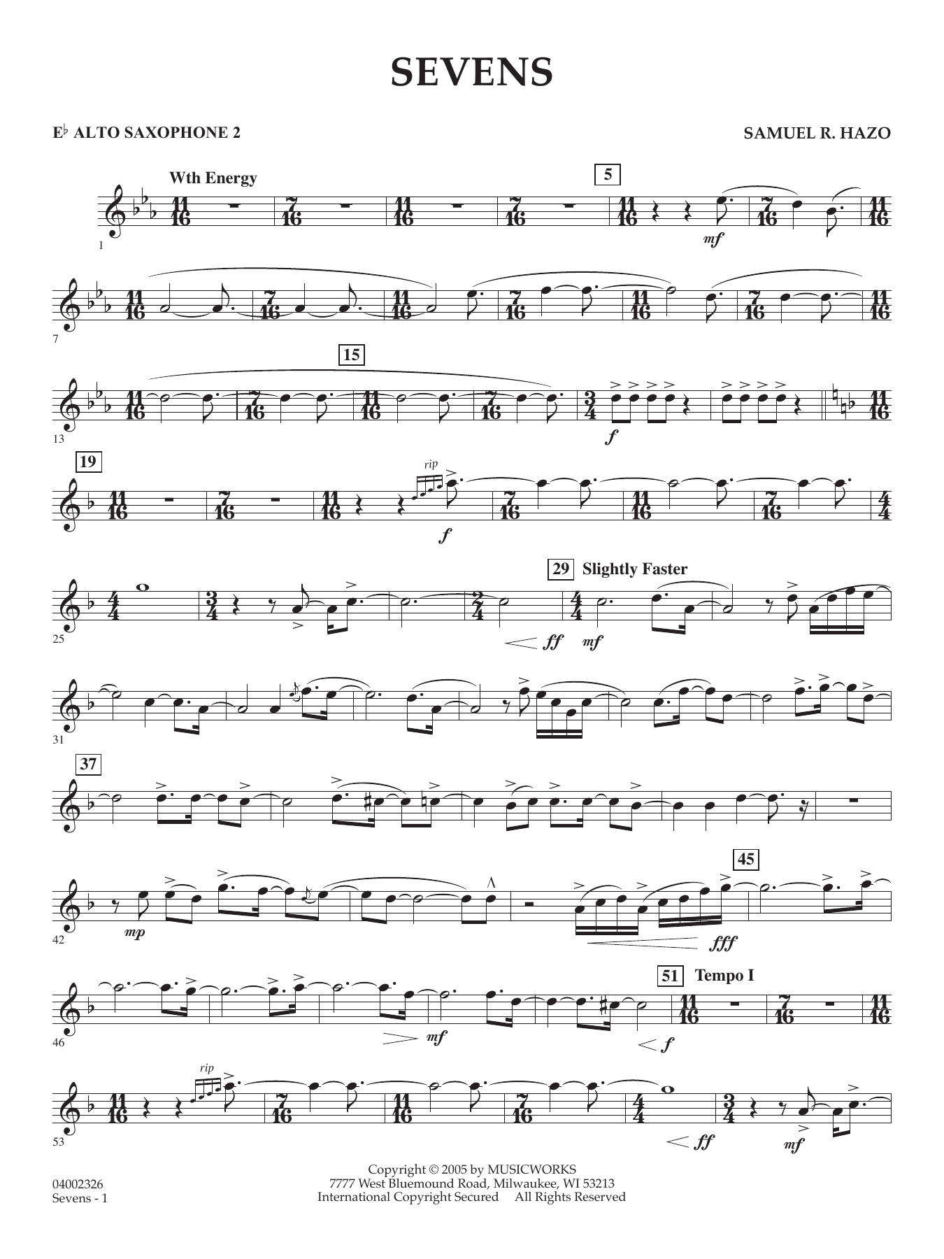 Sevens - Eb Alto Saxophone 2