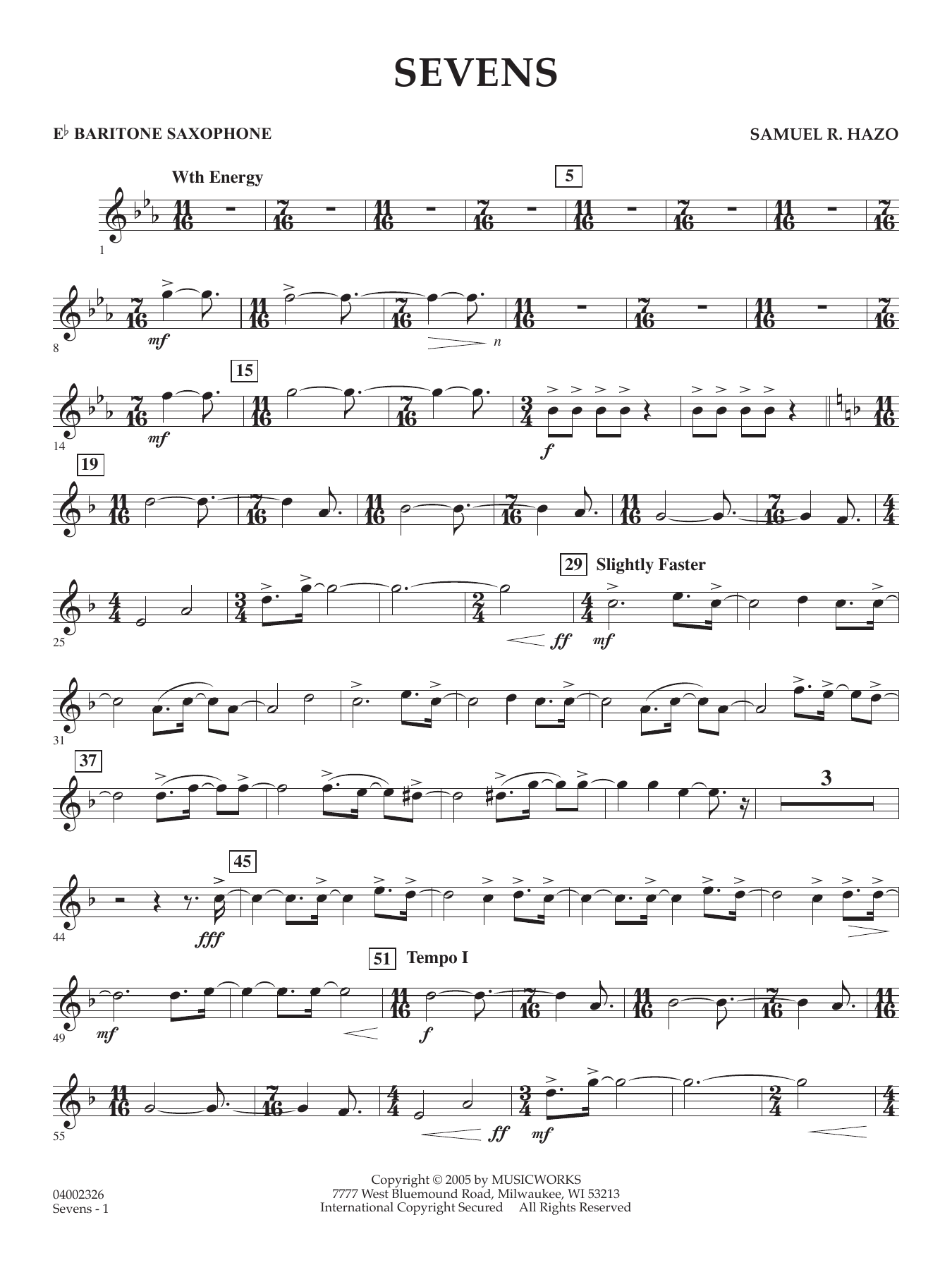 Sevens - Eb Baritone Sax
