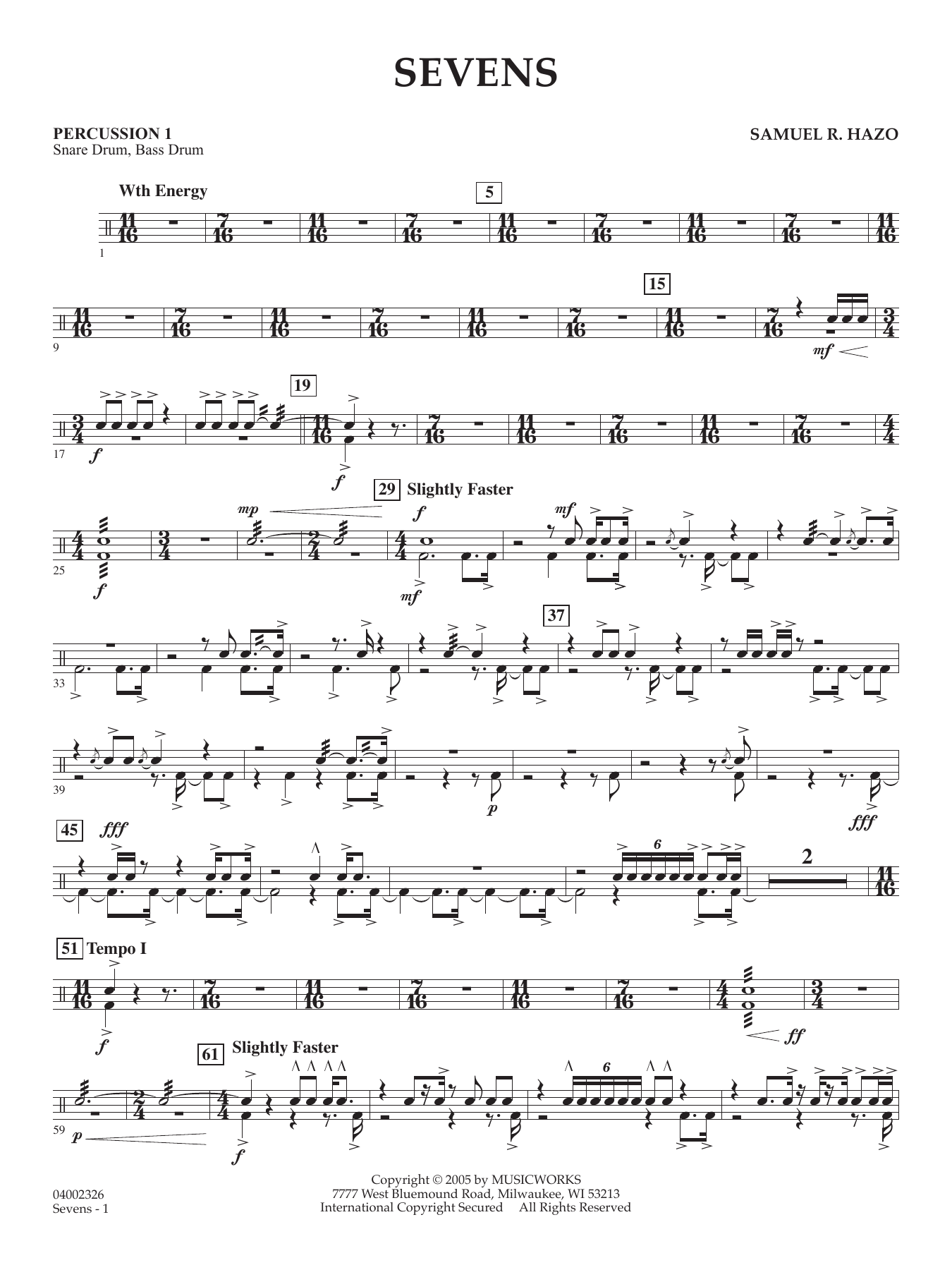 Sevens - Percussion 1