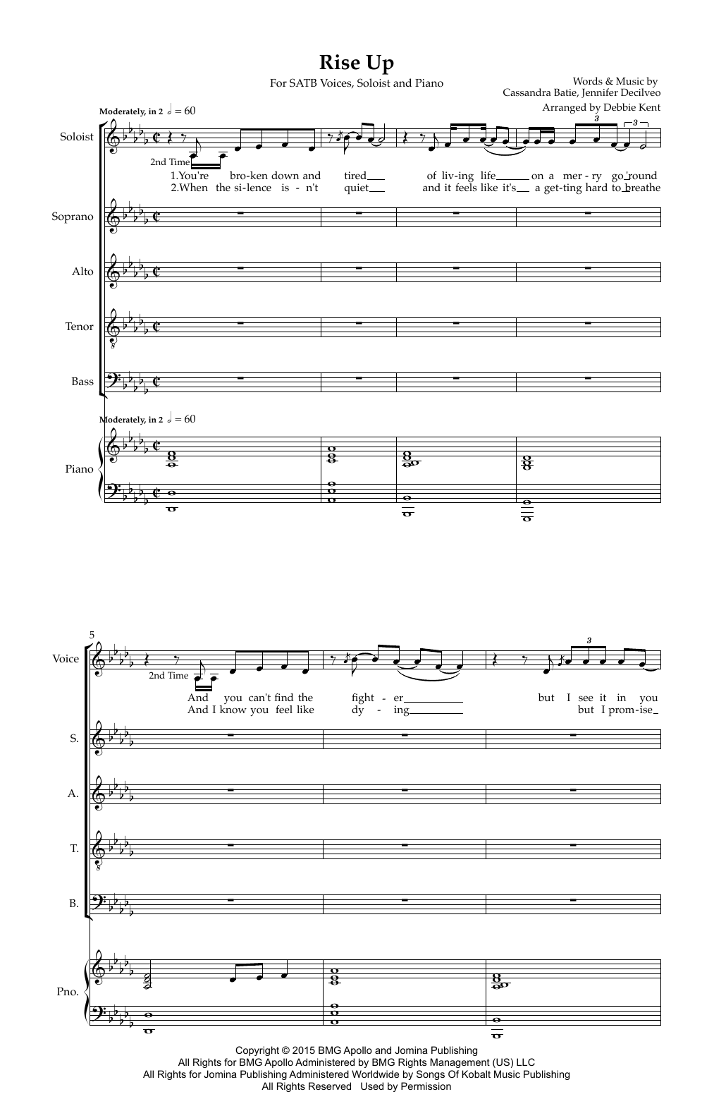 Rise Up (arr. Debbie Kent): SATB Choral Octavo