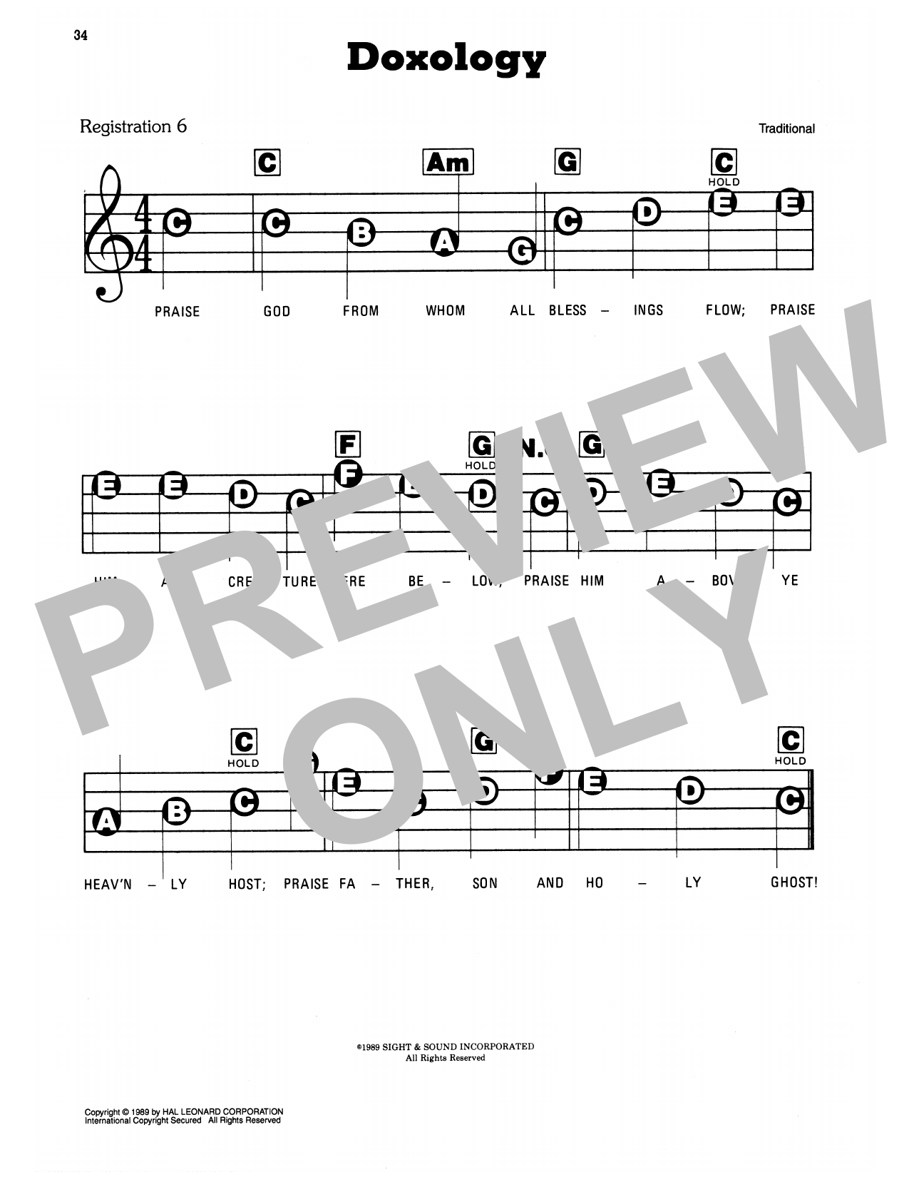 Doxology: E-Z Play Today