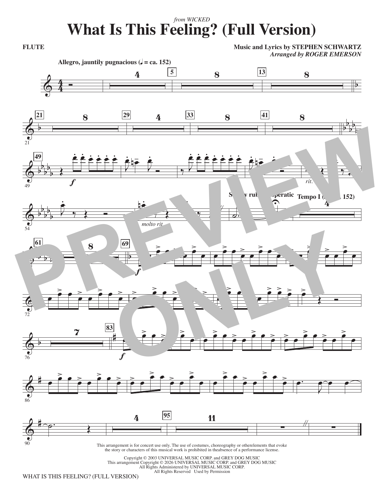 What Is This Feeling? (Full Version) (arr. Roger Emerson): Choral Instrumental Pak